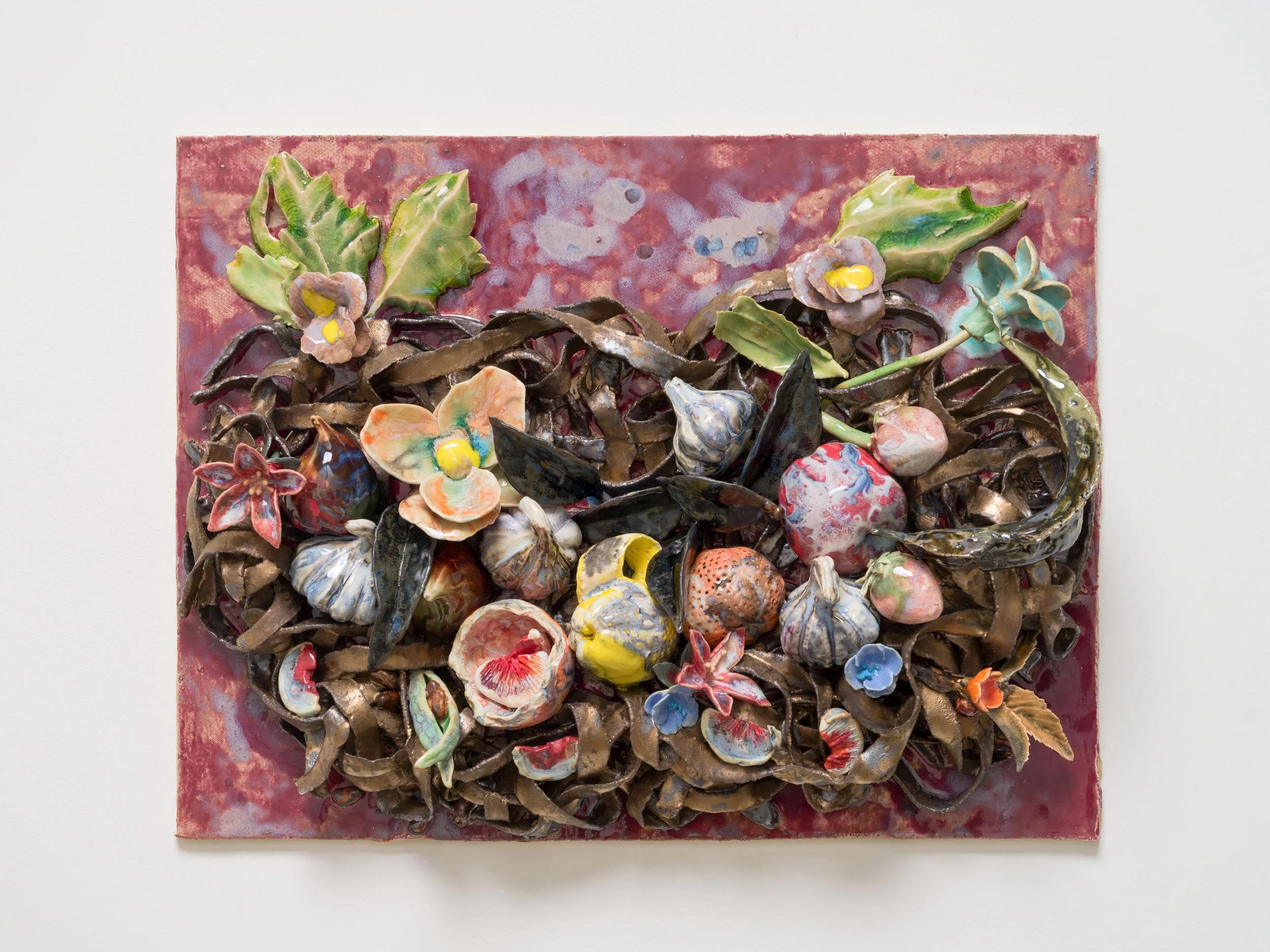  A Basket of Flowers , 2025 Glazed ceramic 16 ½ x 21 ½ x 5 inches&nbsp; 