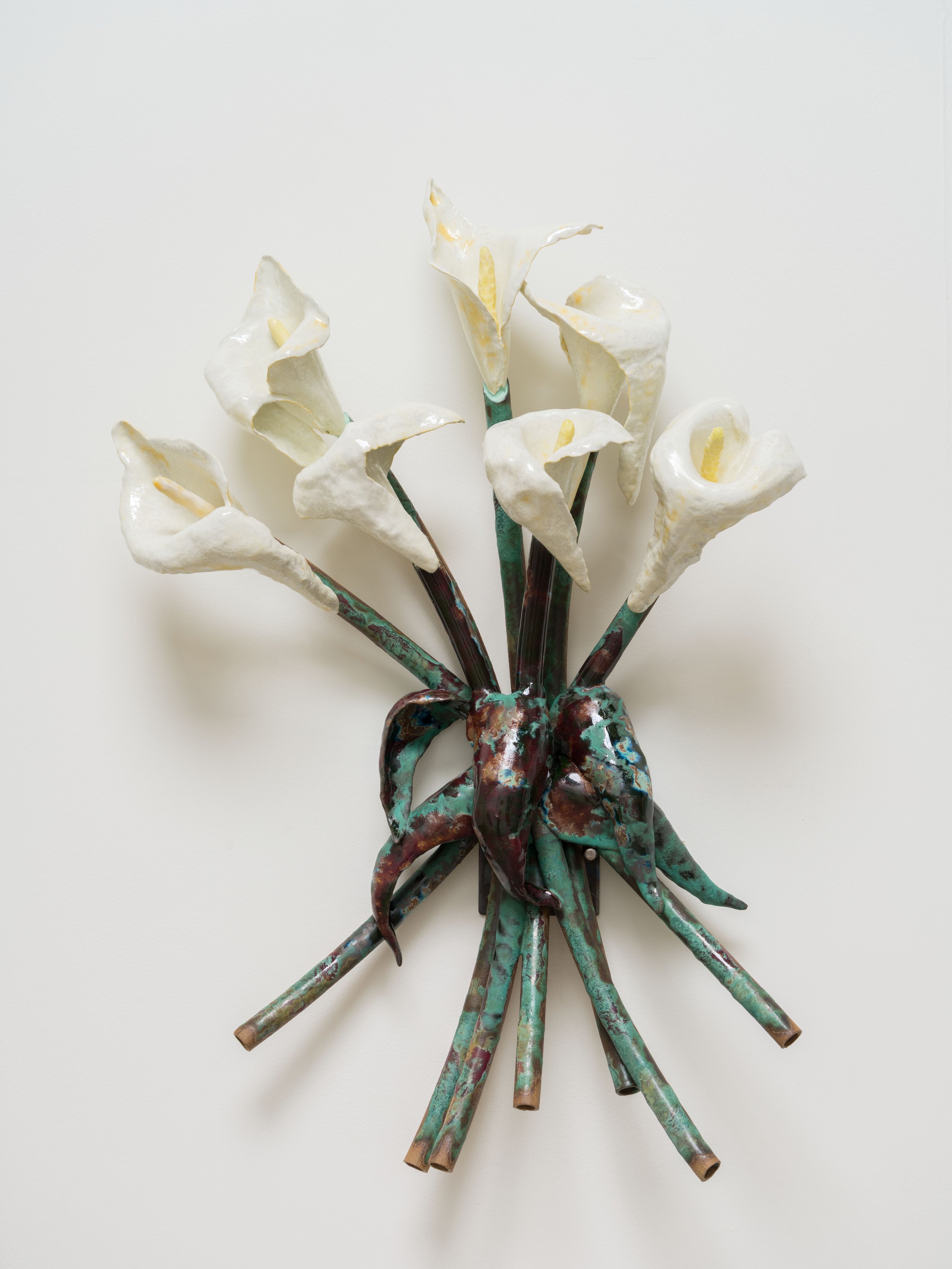   Bundle of Calla Lilies , 2025  Glazed ceramic  36 x 25 x 9 inches&nbsp; 