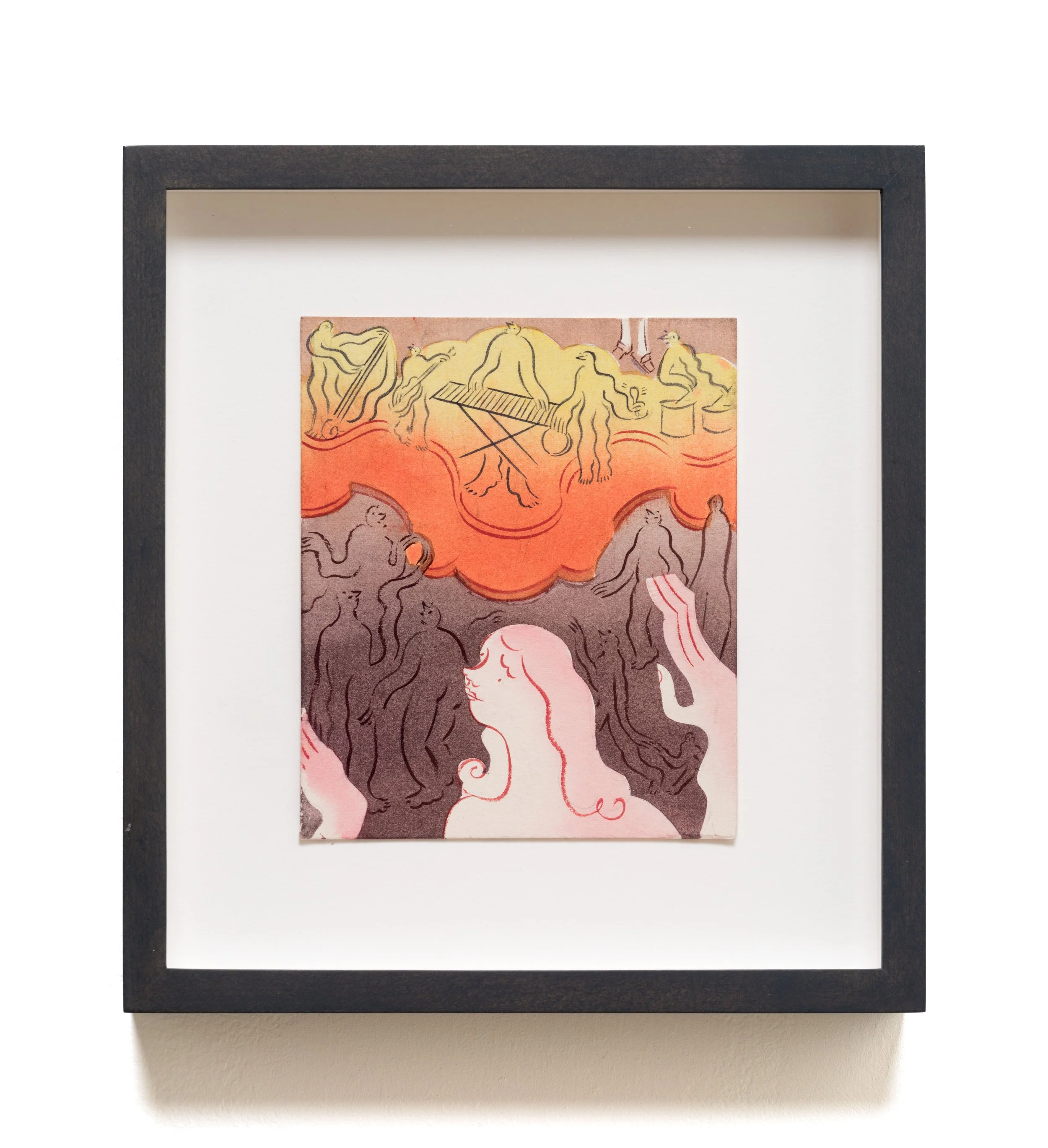   Persimmon , 2025 Gouache, watercolor, and ink on paper 9 3/4 x 9 x 1 1/2 inches (framed) 