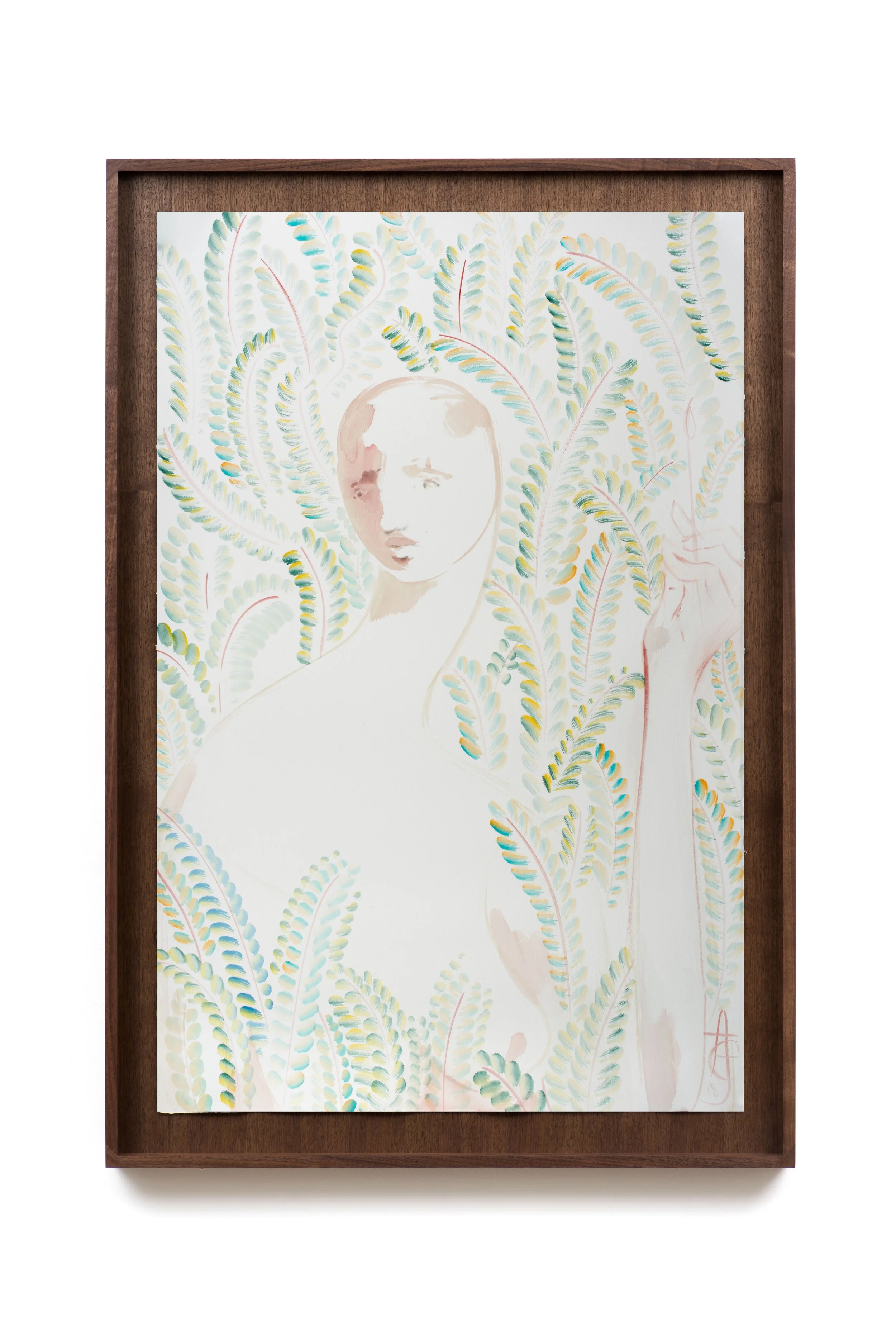   Mabel , 2019 Gouache and watercolor on paper 45 x 31 x 2 inches (framed) 