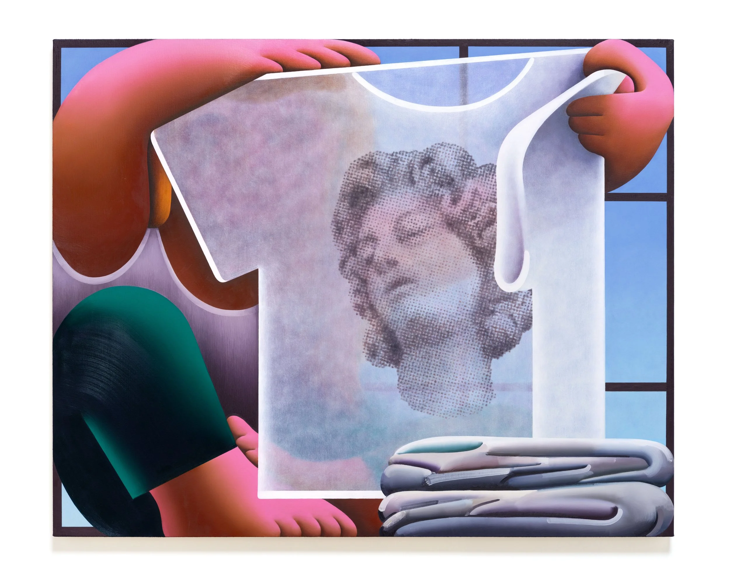   On One , 2025, Oil on canvas 48 x 60 x 1 1/2 inches 