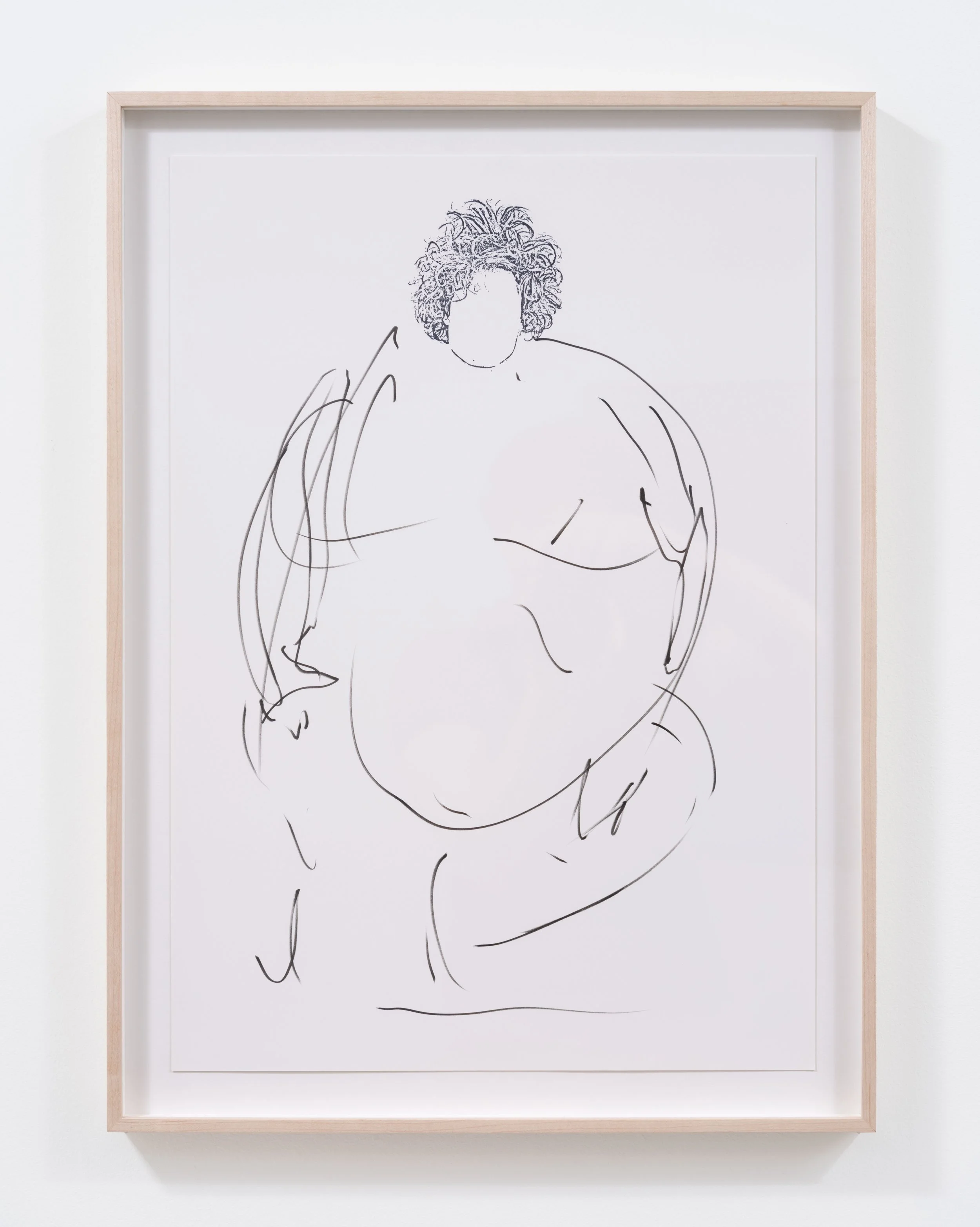   Untitled , 2026 Ink on paper 20 x 14 inches (unframed) 22 1/2 x 16 3/4 x 1 1/2 inches (framed) 