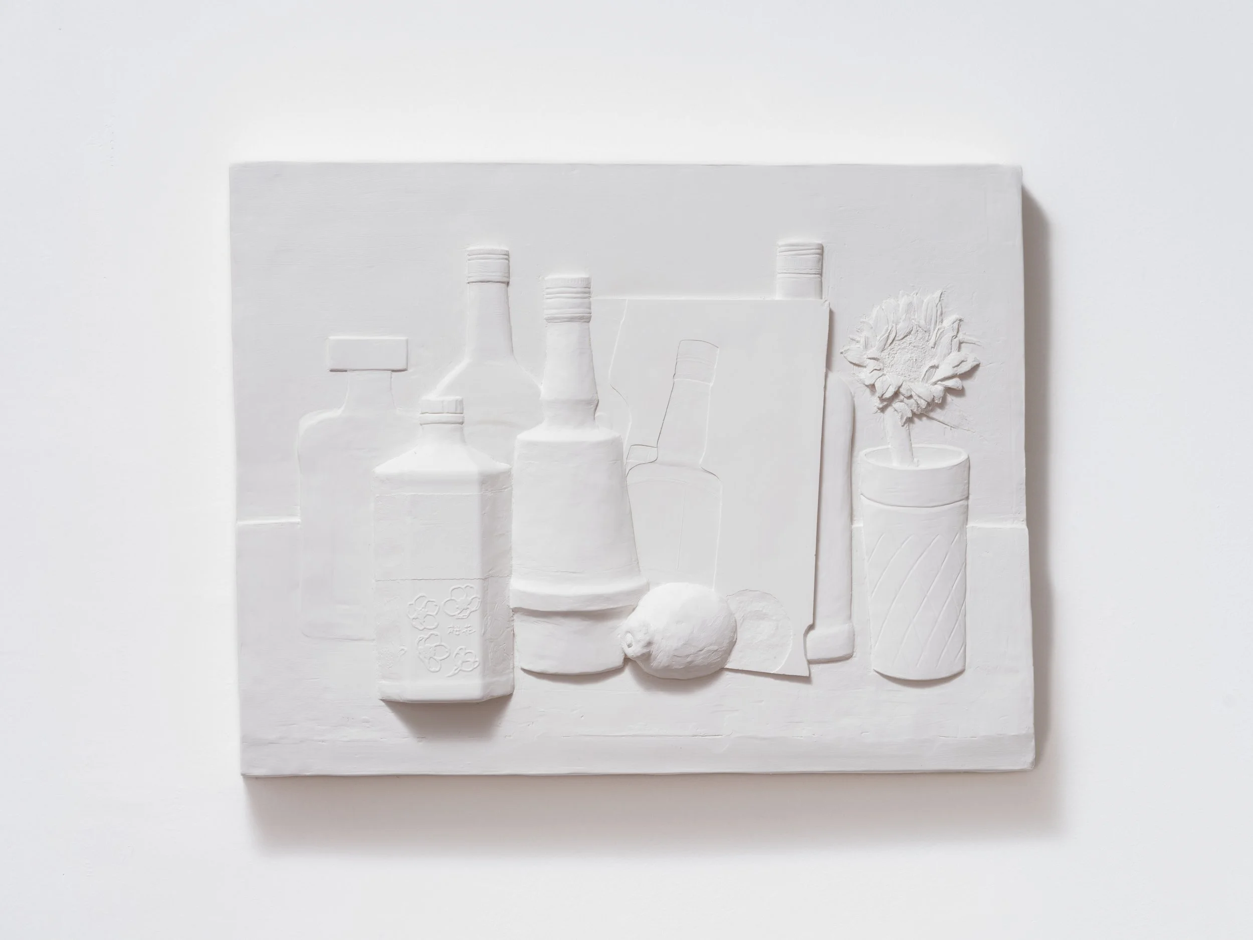   Still Life with Chipped Mirror , 2023 Gypsum and fiberglass cloth 16 x 21 1/2 x 3 inches Edition of 3 + 1AP 