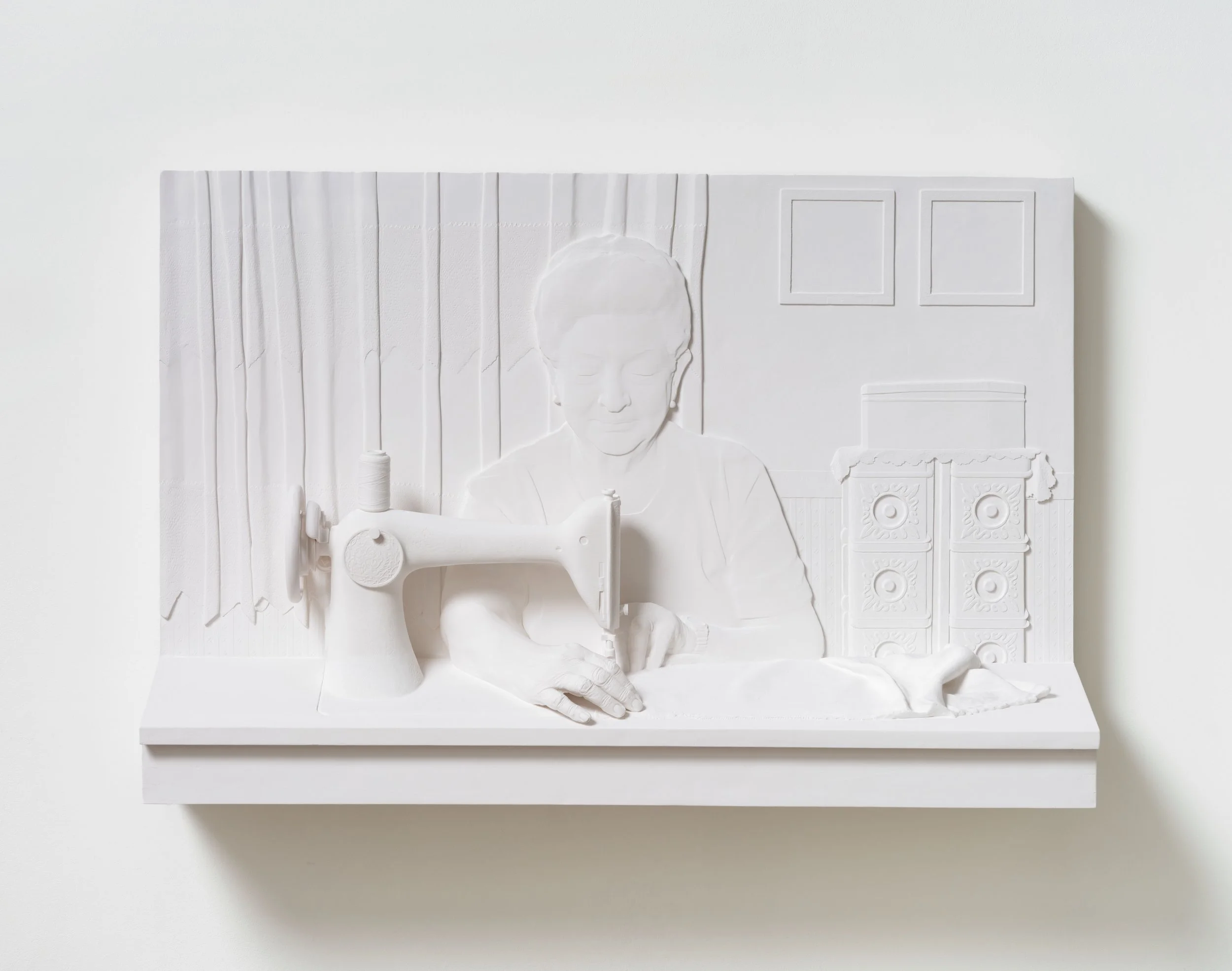   Singer , 2025 Gypsum and fiberglass cloth 27 1/8 x 40 1/4 x 9 5/8 inches Edition of 3 + 1AP 