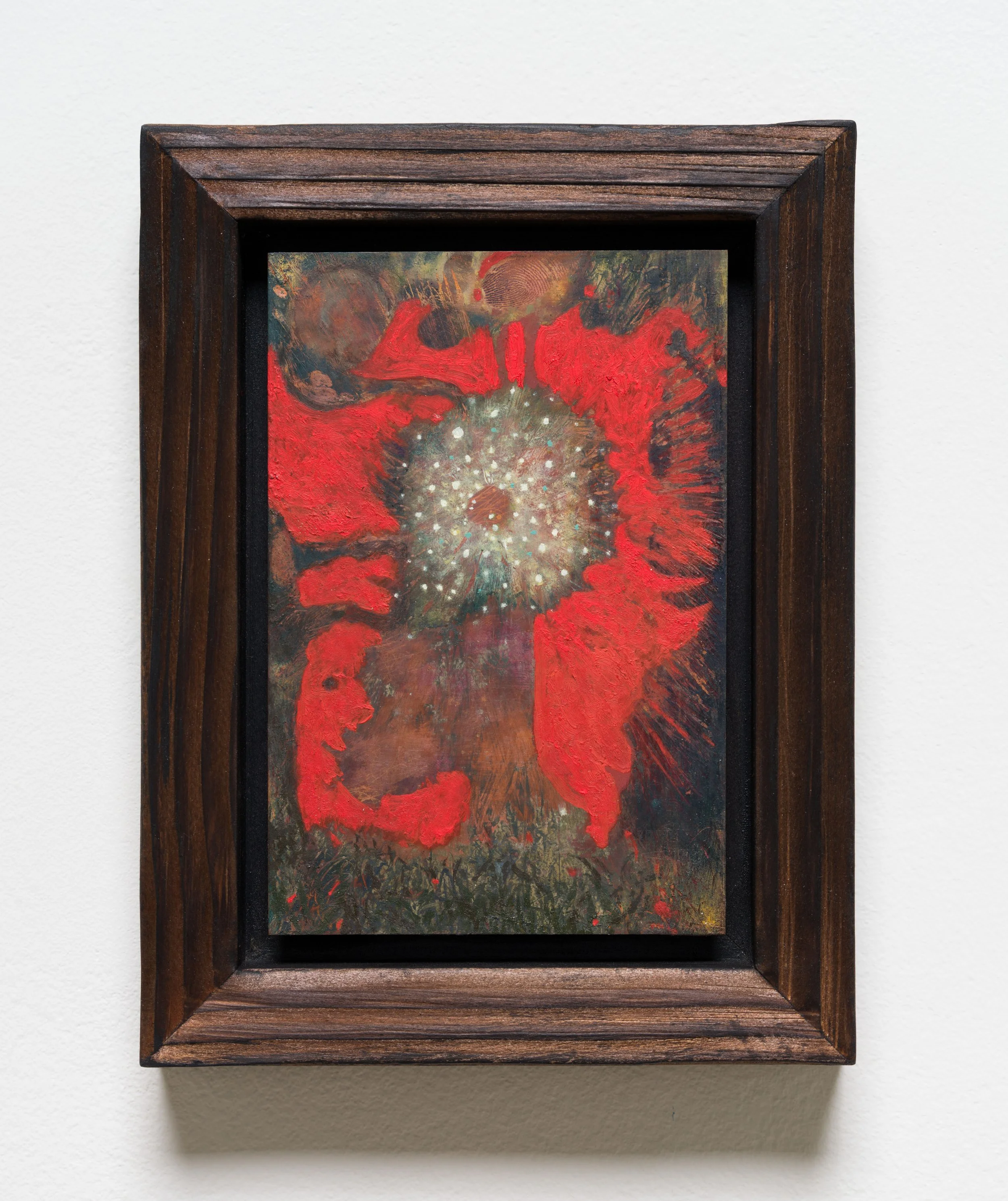   Witness to a Radiant Unfolding , 2026 Oil on patinated copper, artist's frame 8 1/4 x 6 1/4 x 1 1/4 inches (framed) 