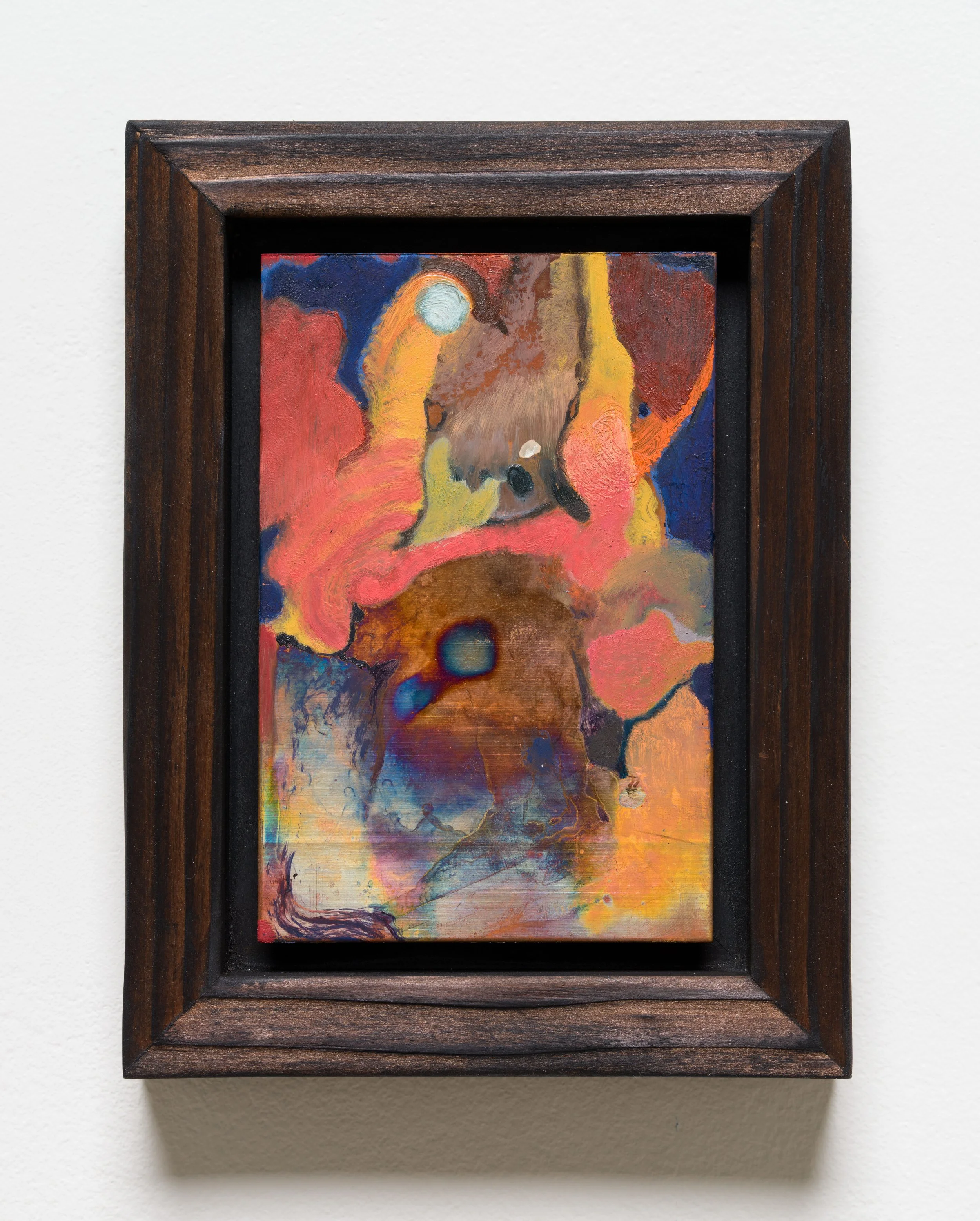   Prism Seeker , 2026 Oil on patinated copper, artist's frame 8 1/4 x 6 1/4 x 1 1/4 inches (framed) 