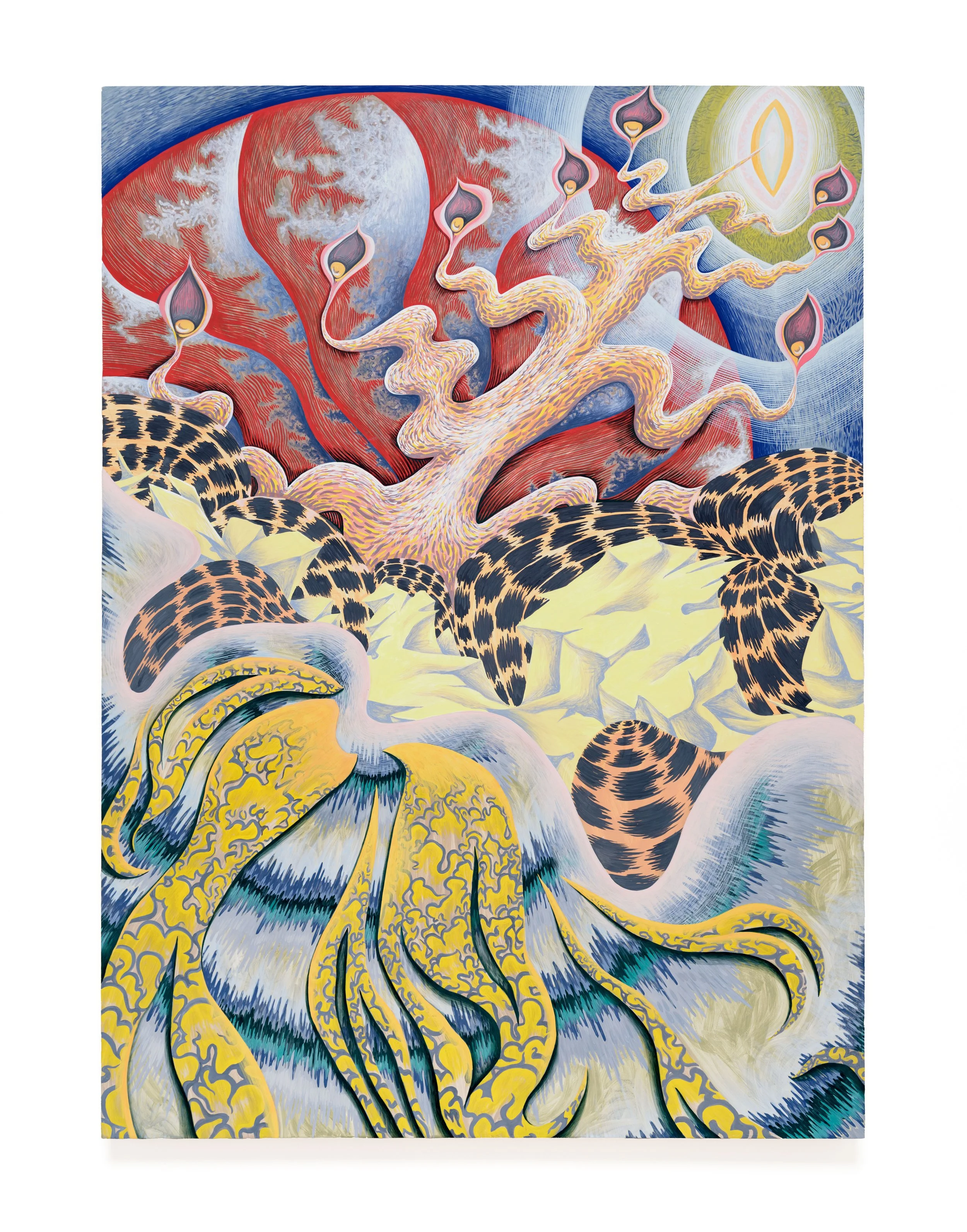  Justin Margitich  Disambiguation , 2026 Egg tempera on panel 62 x 45 x 1 3/4 inches  Courtesy of the artist and Moskowitz Bayse, Los Angeles. 