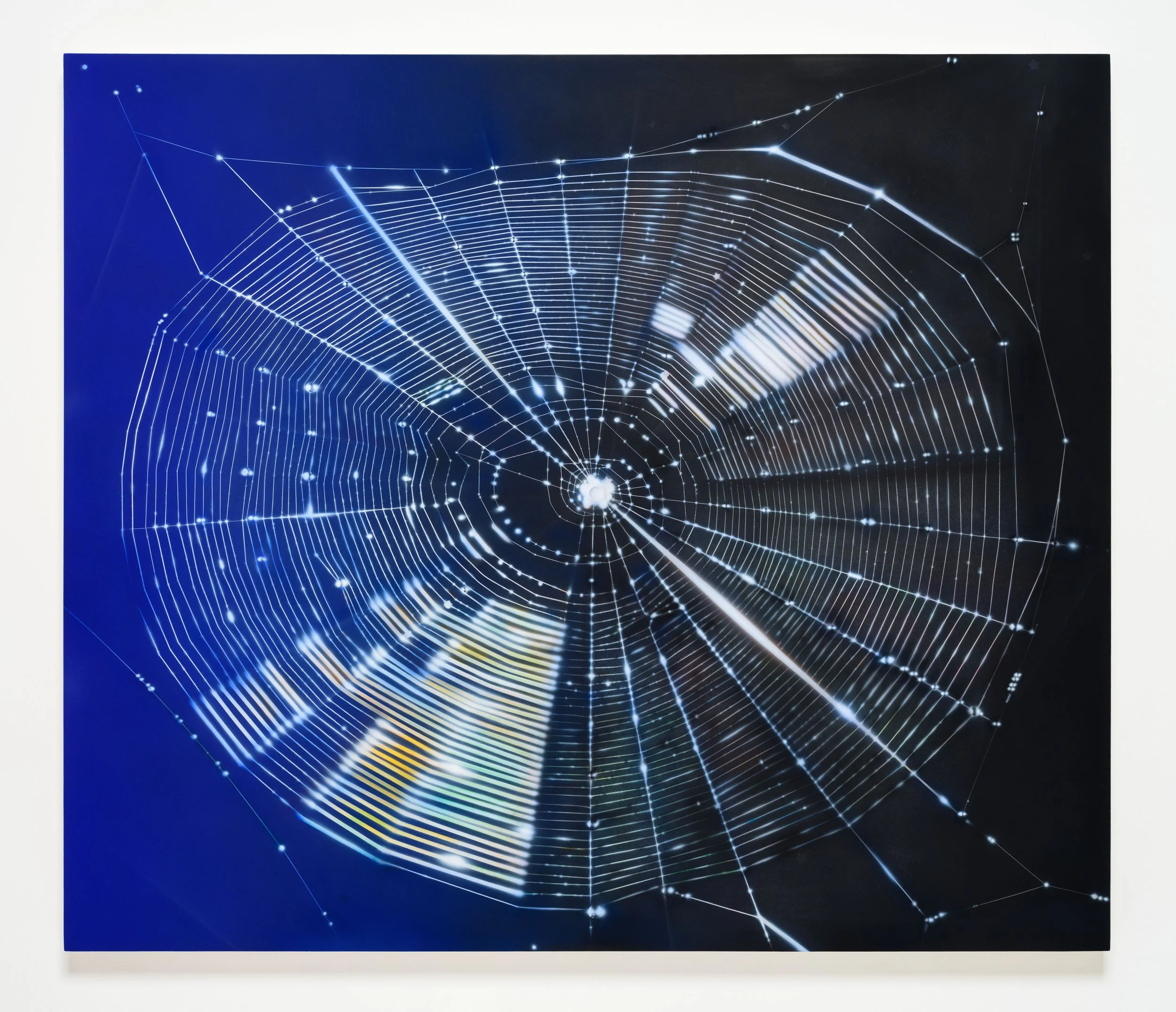   This House is a Home (it's shiny, shooting star) , 2026 Acrylic and flashe on canvas 59 x 69 x 2 inches 