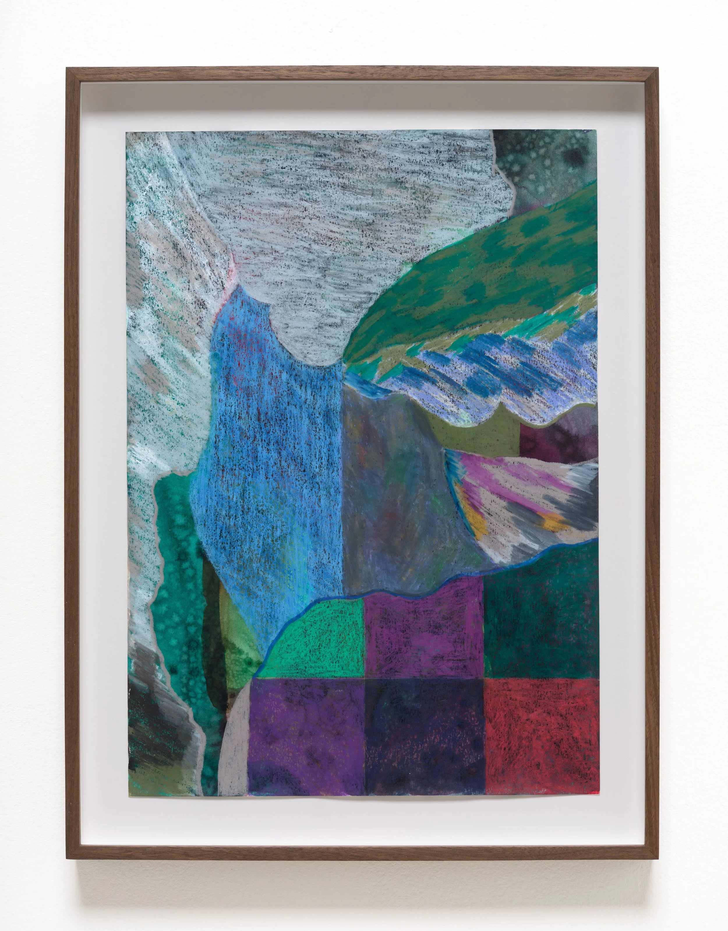   PW 63 , 2024/25 Wax pastel and watercolor on paper 21 7/8 x 17 x 1 1/2 inches; 55.6 x 43.2 x 3.8 cm (framed) 
