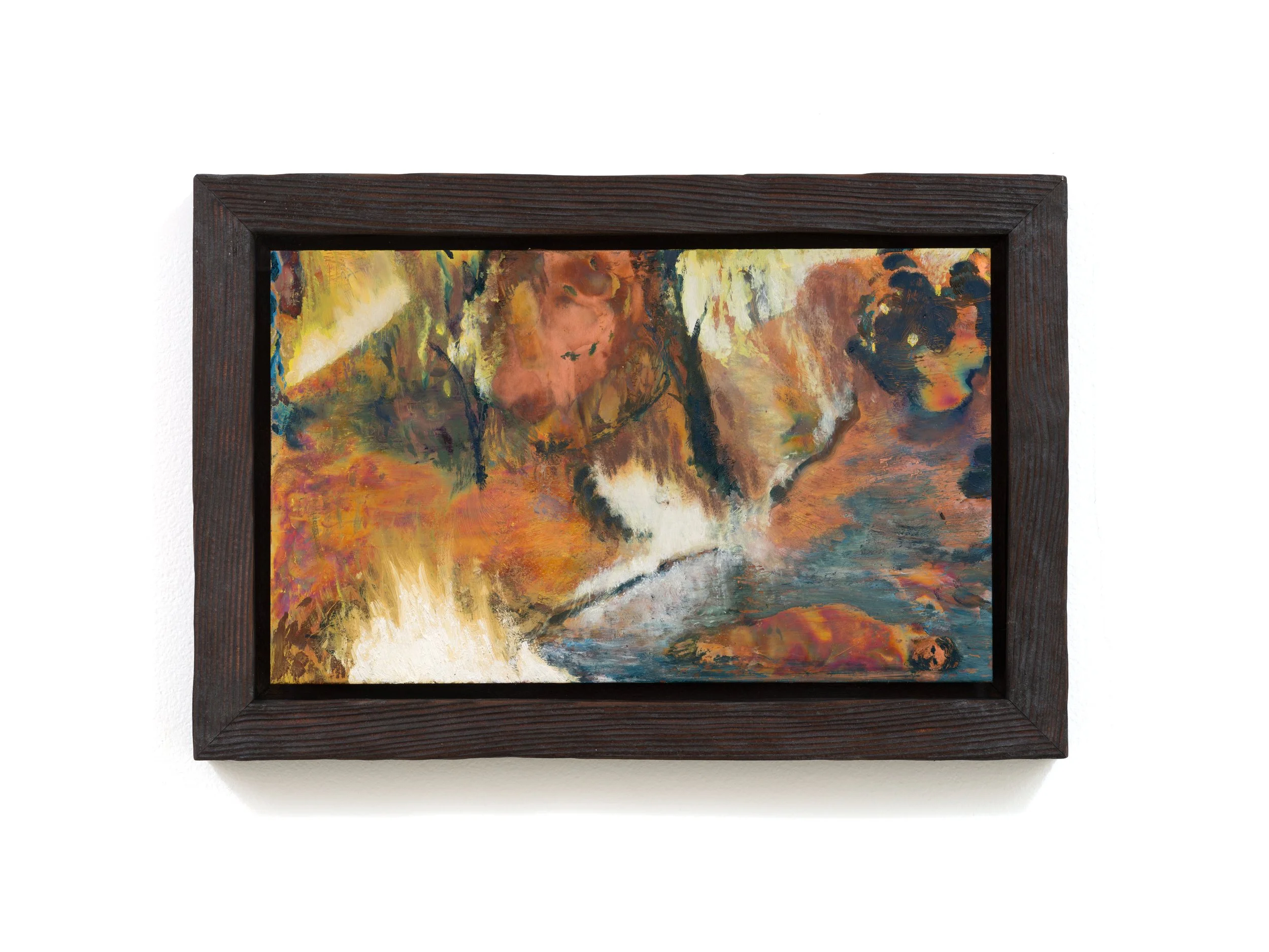  Noah Schneiderman  The Soloist , 2026 Oil on patinated copper, artist's frame 8 1/8 x 12 1/8 x 1 1/4 inches (framed) 