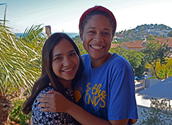Go Now missionaries Naraim Enriquez (left) and Priscille Murphy (right) are served at the Alfa & Omega Baptist camp in Denia, Spain during the summer of 2016.