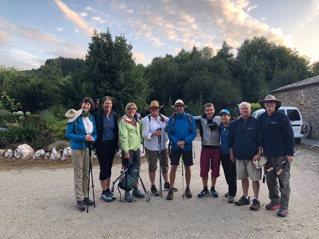 The Pilgrims on Day 1: Just before leaving Castroverde