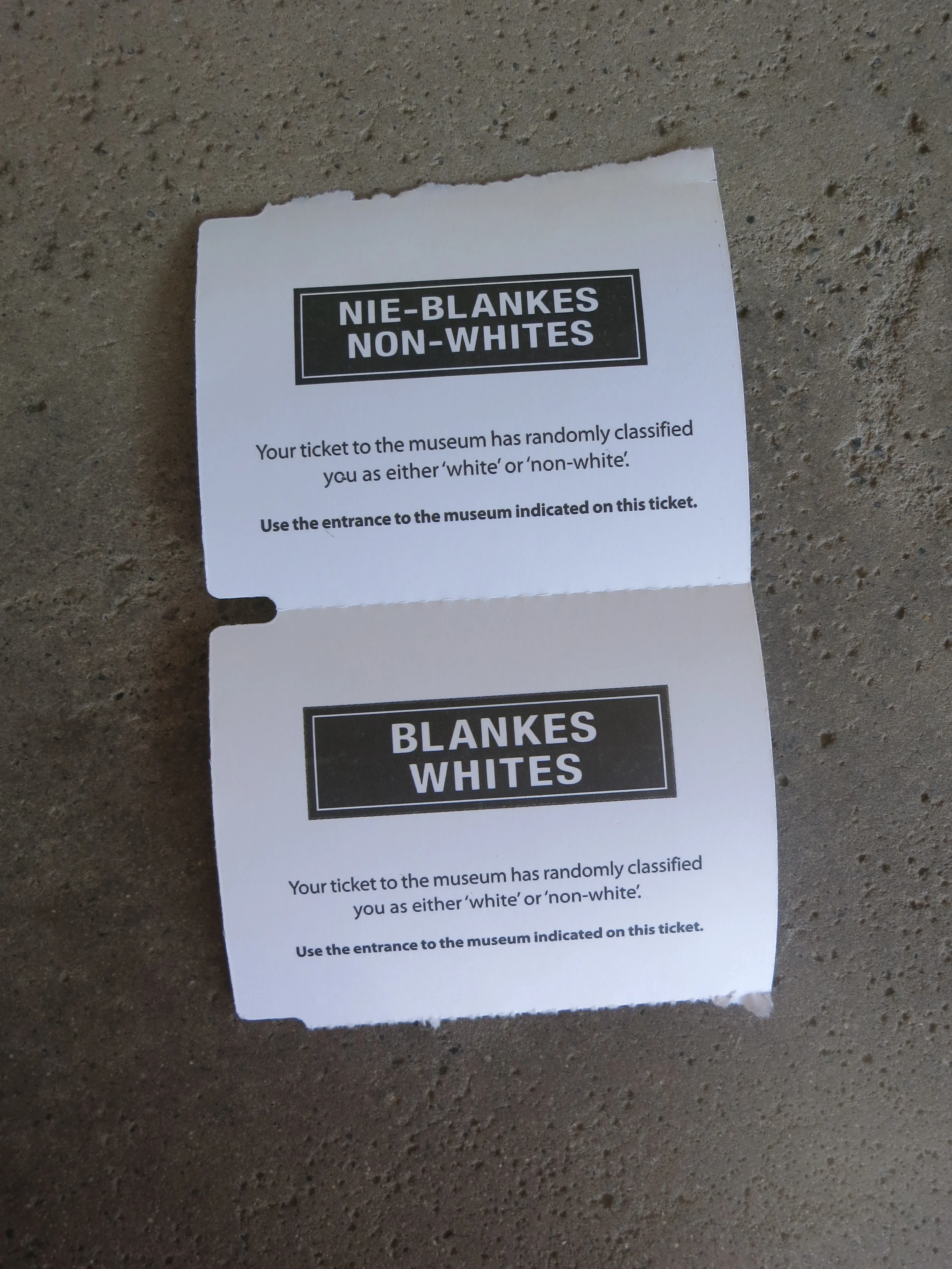 Apartheid Museum, Johannesburg, South Africa