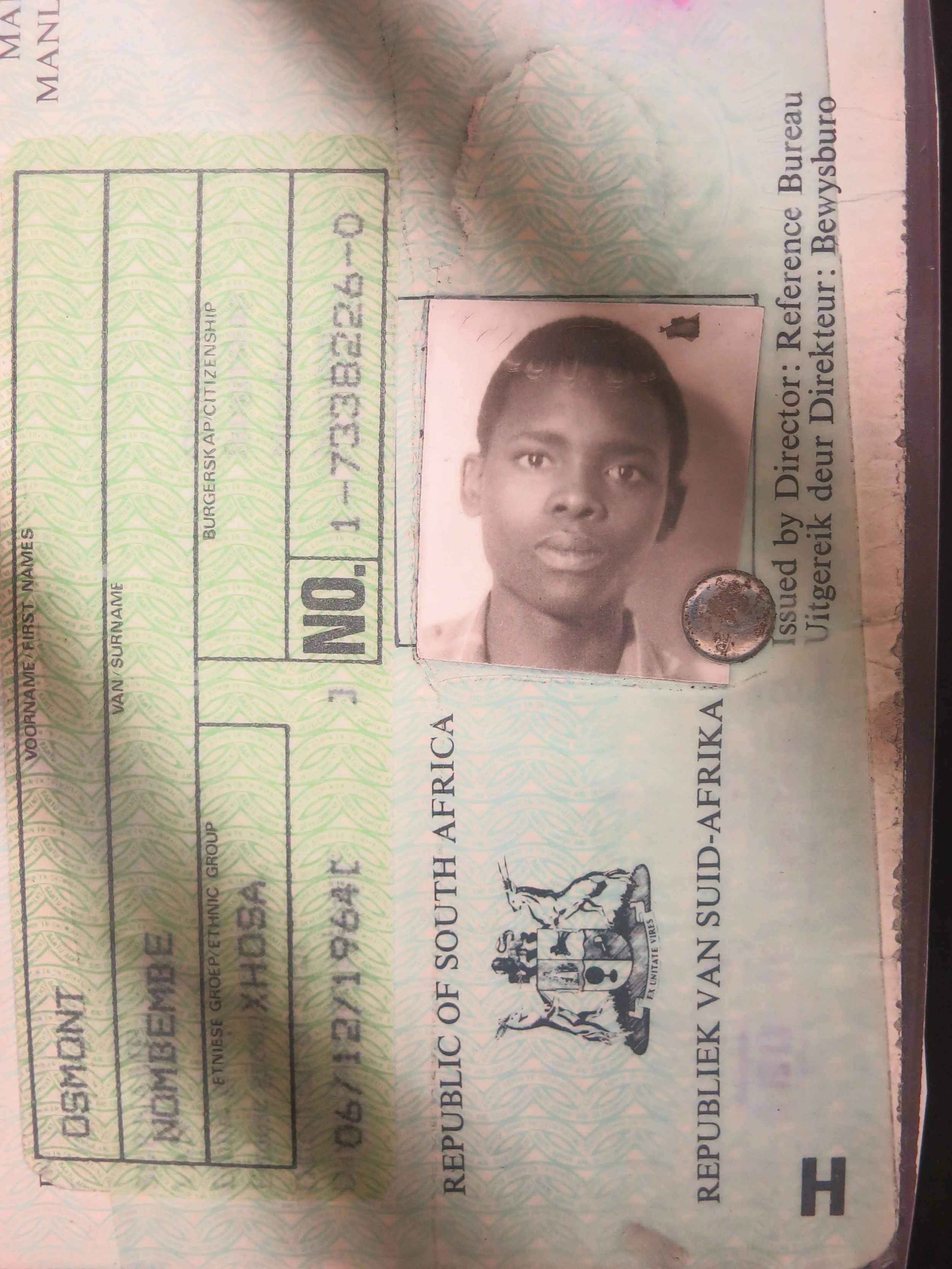 Displayed ID Card Apartheid Museum, Johannesburg, South Africa