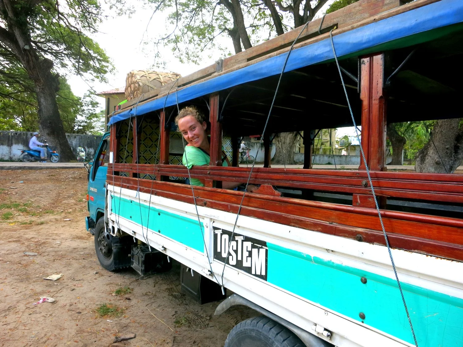 Dalla Dalla Riding in Zanizibar