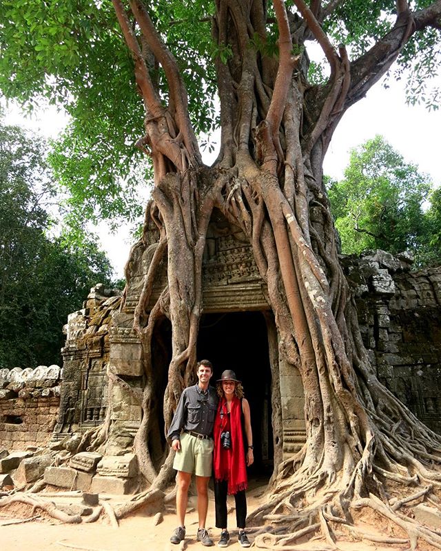 The trees + tombs in this place are insane!  #Cambodia #Angkor #siemreap #travel #travelblog #rtwchat #rtwtravel #planetwanderlust #wanderlust #worlderlust #travelgram #instatravel #coupletravel #letsgoeverywhere #igtravel #neverstopexploring #instag