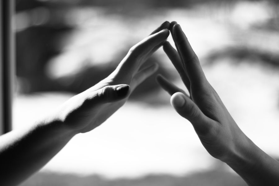 Touch as a metaphor for one's emotional wall