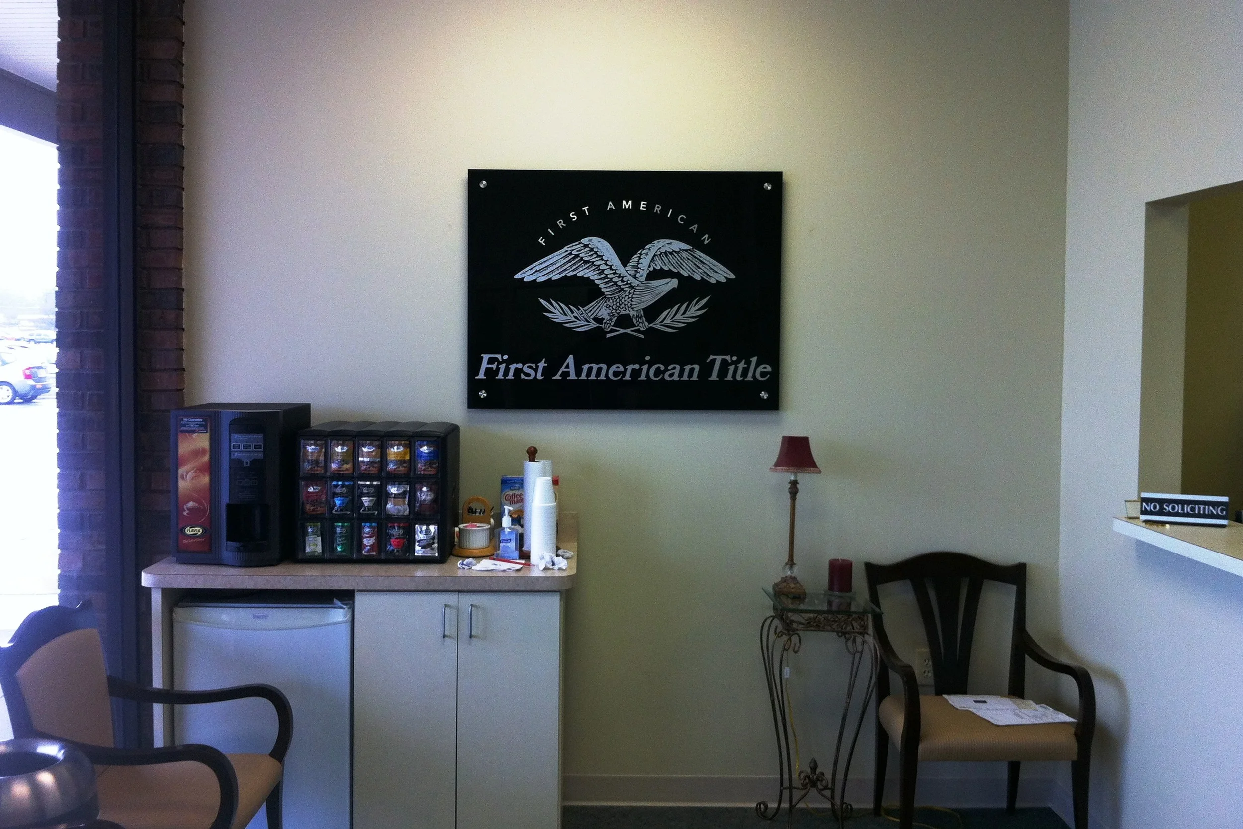 Interior Wall Logo for First American Title