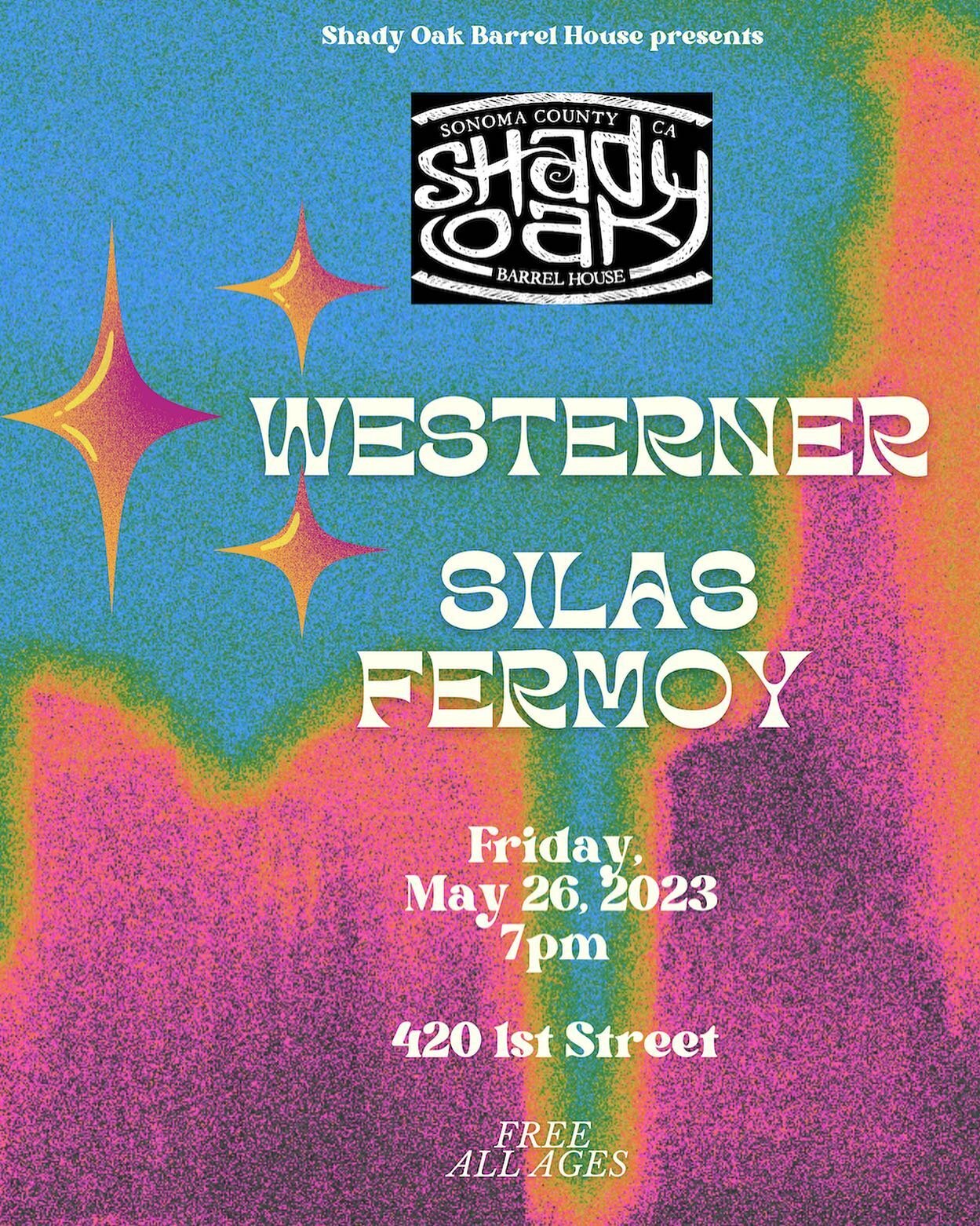 Bay Area!  We&rsquo;re coming up May 25 for a couple shows.  First one&rsquo;s at @shadyoakbeer in Santa Rosa, Thursday, May 25 with @silasfermoy .  More shows TBA.  Stay tuned&hellip;.
.
.
.
.

#instadaily #westerner #westenerband #losangelesband #v