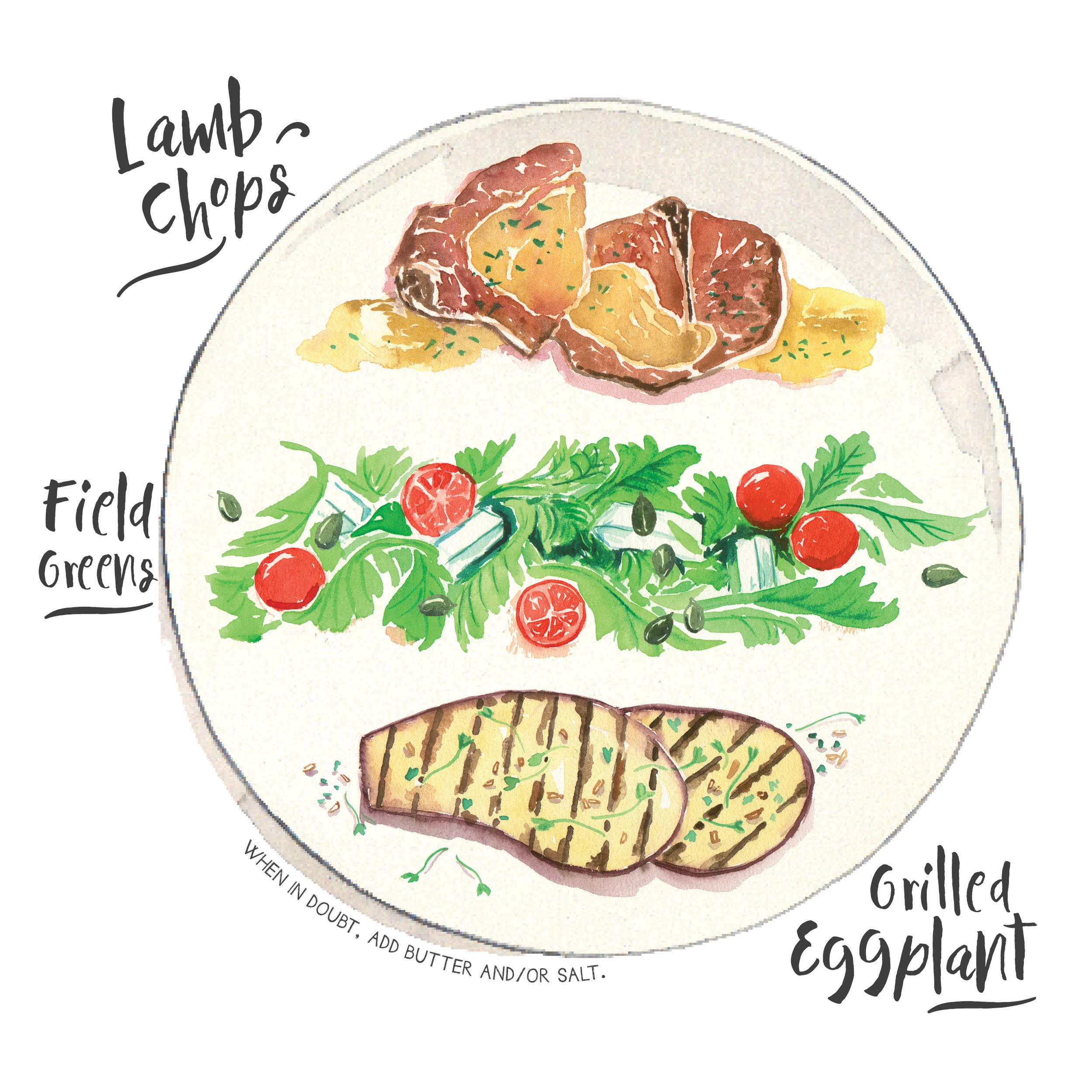 lamb chops field greens eggplant.jpg