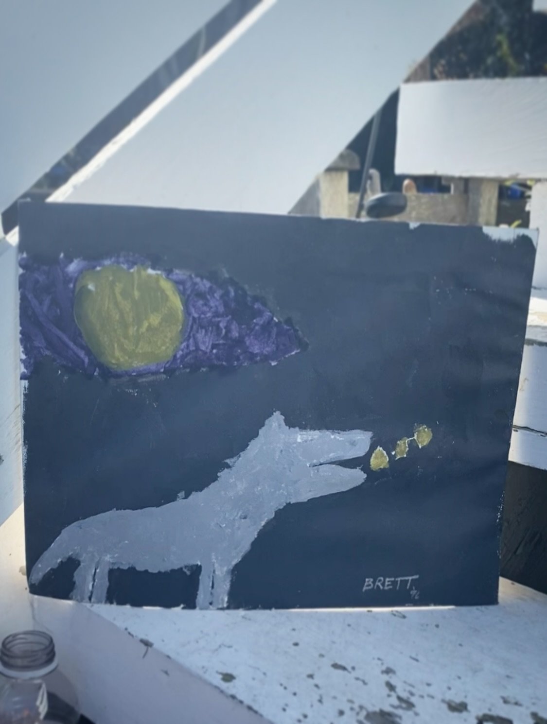 One of my earlier works: Howling Wolf - 1996