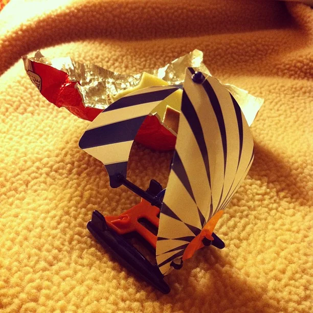My new kinder sail boat. I’m going to the hot tub. (Taken with instagram )