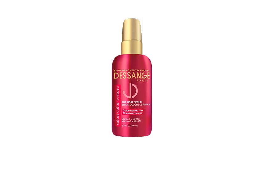 Salon Color Restore Top Coat Serum, $15, revives the shine and vibrancy of colour-treated hair.