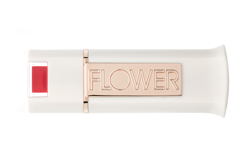  Flower Kiss Stick Velvet Lip Colour in Get to the&nbsp;Poinsettia, $7.&nbsp; “We tried to make sure it’s an&nbsp;incredibly universal red.”  