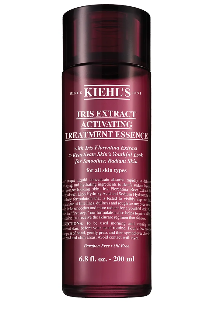 Kiehl’s Iris Extract Activating Treatment Essence, $52, at Kiehl’s counters