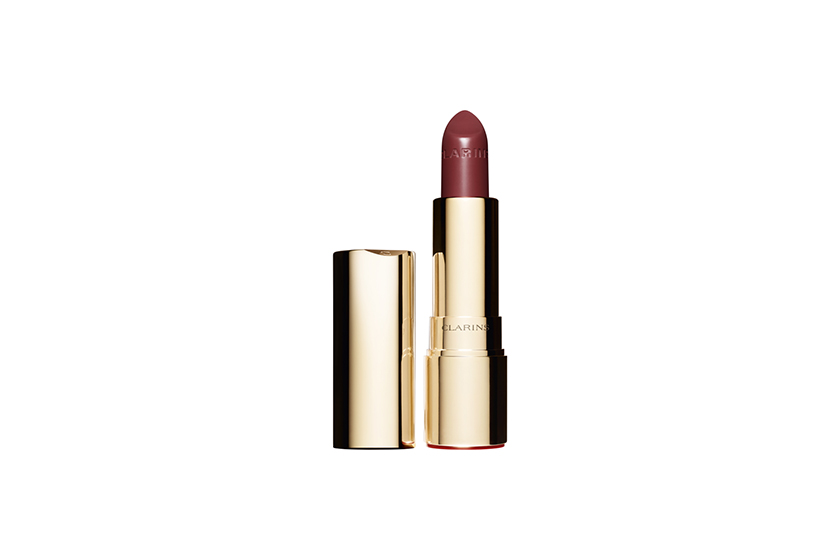 Clarins Joli Rouge Lipstick in Spicy Cinnamon, $27, at department stores
