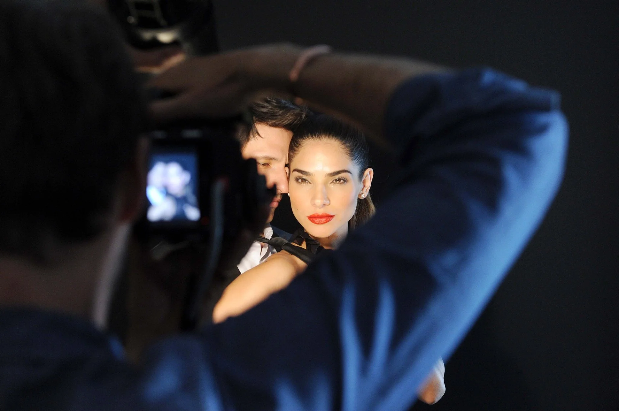 Espinoza on set with Revlon (photo: Facebook)