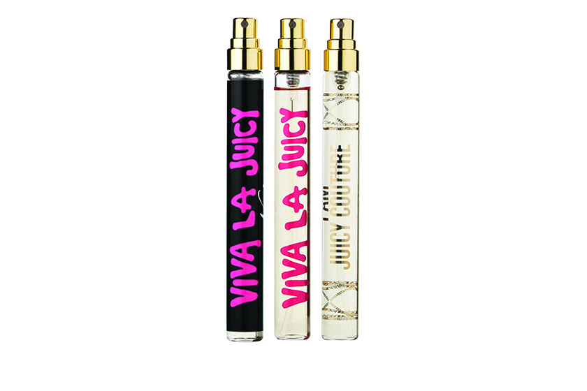  Juicy Couture Travel Spray Coffret, $45, at Hudson’s Bay, Shoppers Drug Mart, Murale, Sephora, Jean Coutu and London Drugs 