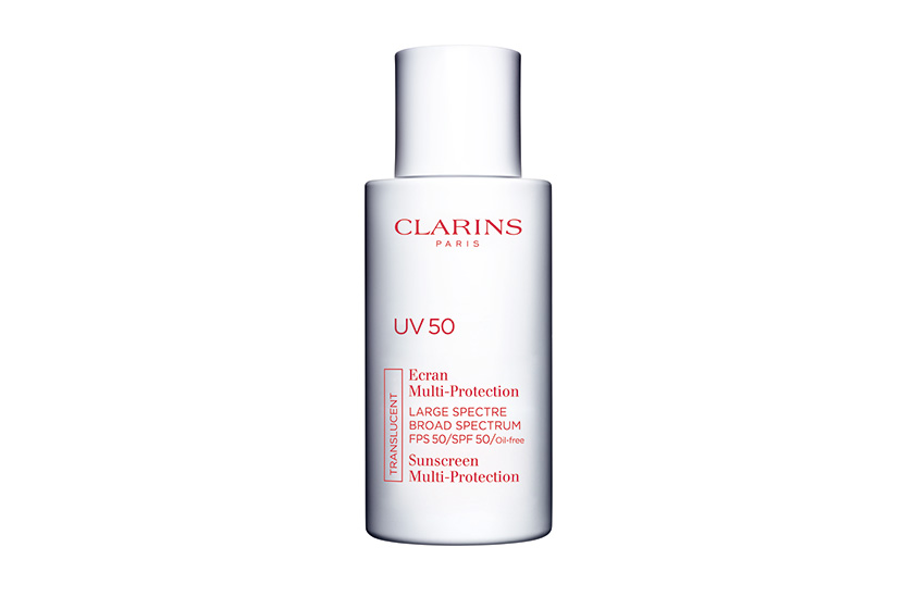 Clarins UV 50 Sunscreen Multi-Protection, $42, at Clarins counters