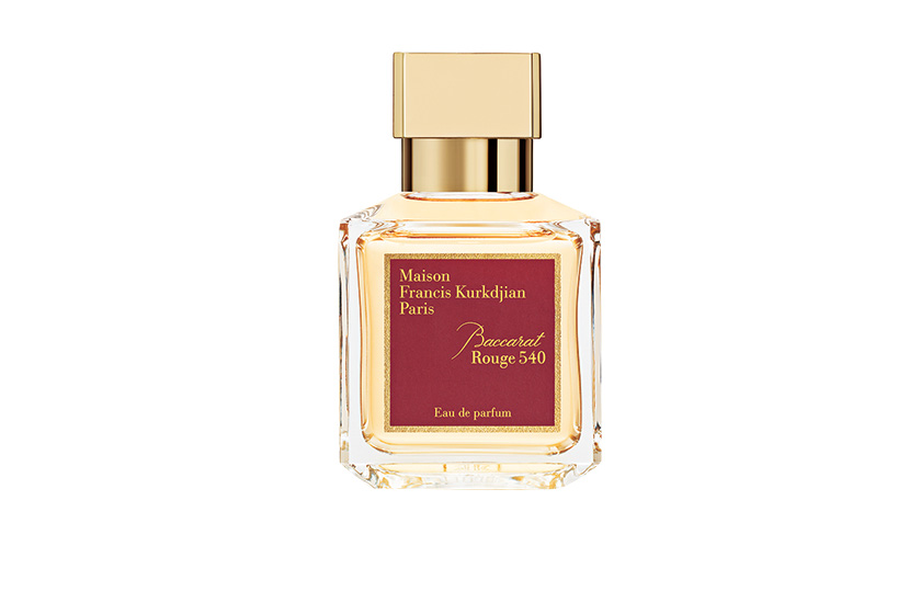  Maison Francis Kurkdjian Baccarat Rouge 540, an amber woody floral, was created for famed crystal-maker Baccarat.  $375, 70 mL EDP, at Saks Fifth Avenue  