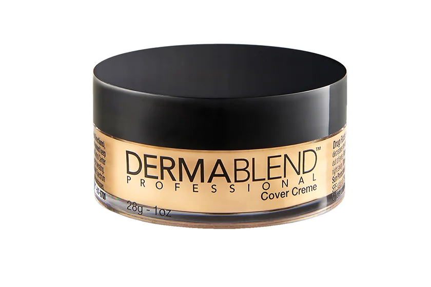 Dermablend Cover Creme, $44, promises transfer-resistant wear once locked in with the line’s talc-based loose setting powder