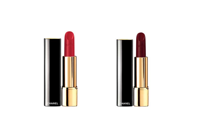  Chanel Rouge Allure in (from left) Ultrarose and Ultraberry, $43 each 