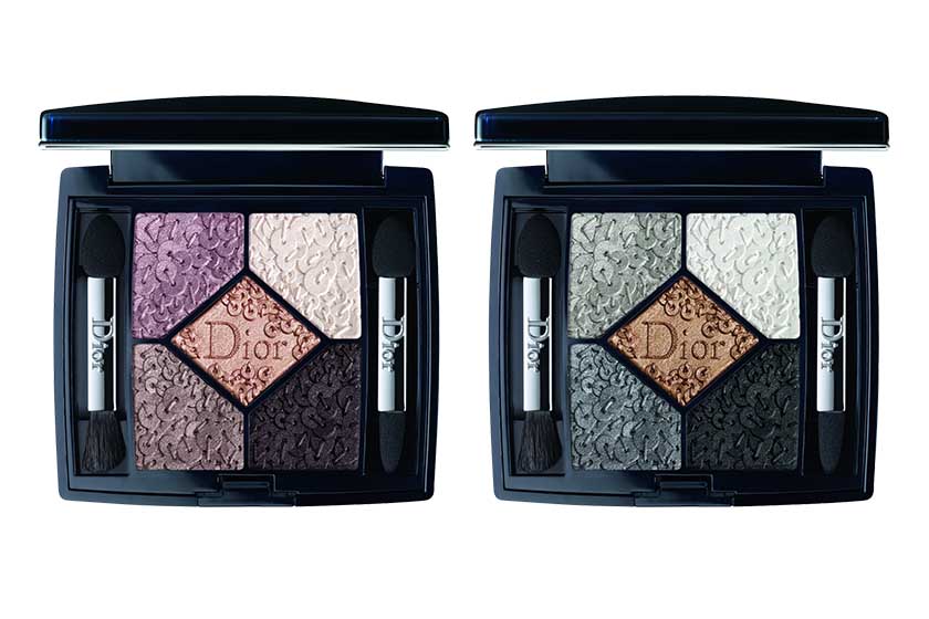  Dior 5 Couleurs Splendor in (from left) Precious Embroidery and Smoky Sequins, $73 each 