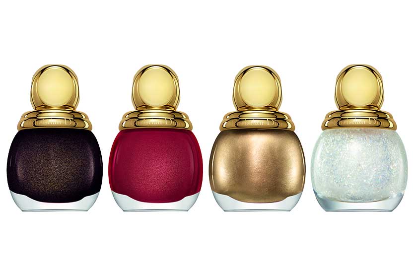  Dior Diorific Vernis in (from left) Cosmic, Splendor, Golden and Nova, $34 each 