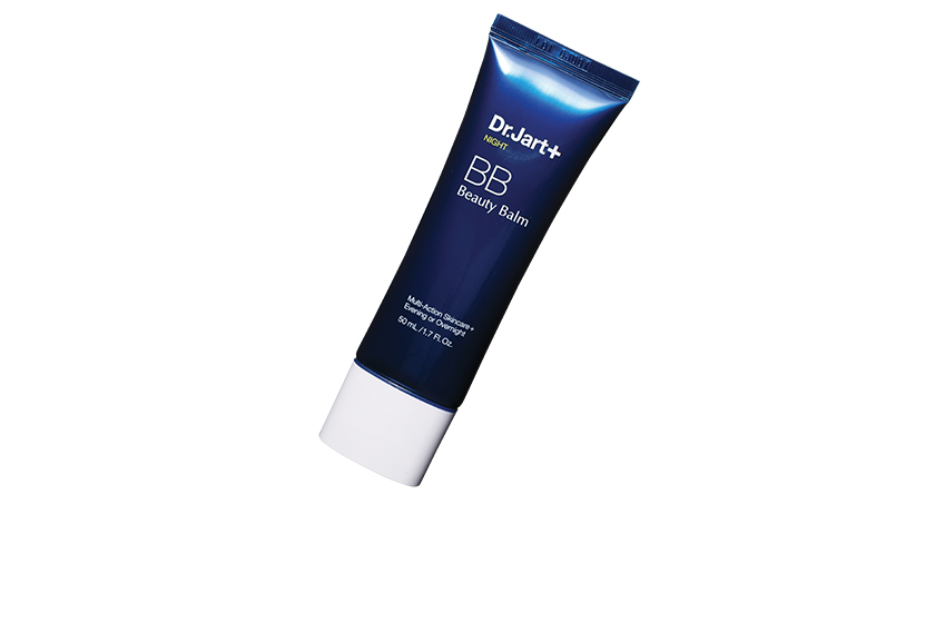  Dr. Jart Night Beauty Balm, $48.  “This unique BB uses encapsulated breathable colourants, so I can even wear it to bed. It brightens and fights wrinkles.”   