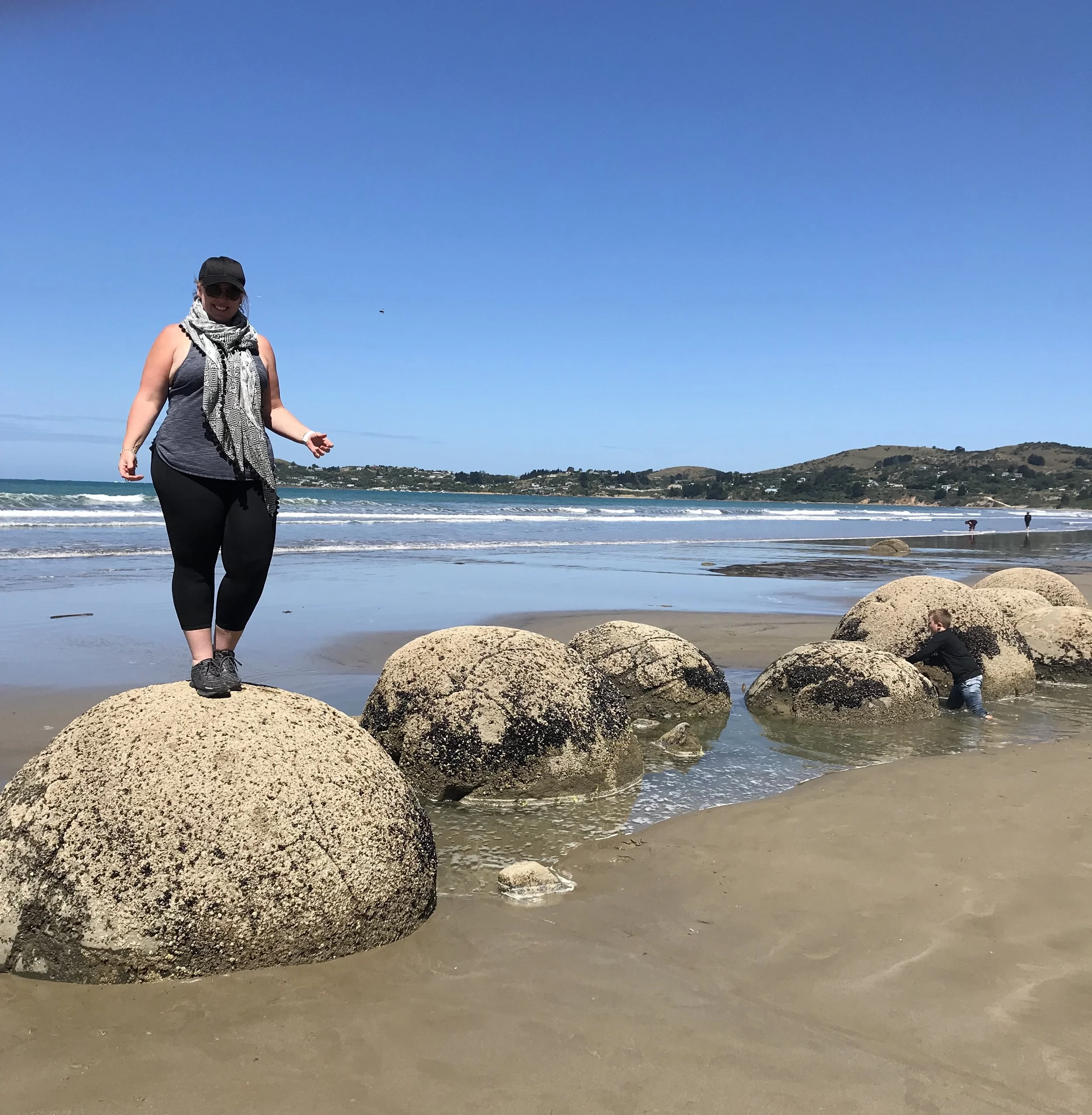 Just hanging about on the wonders that are the Moeraki Boulders, South Island of New Zealand. 