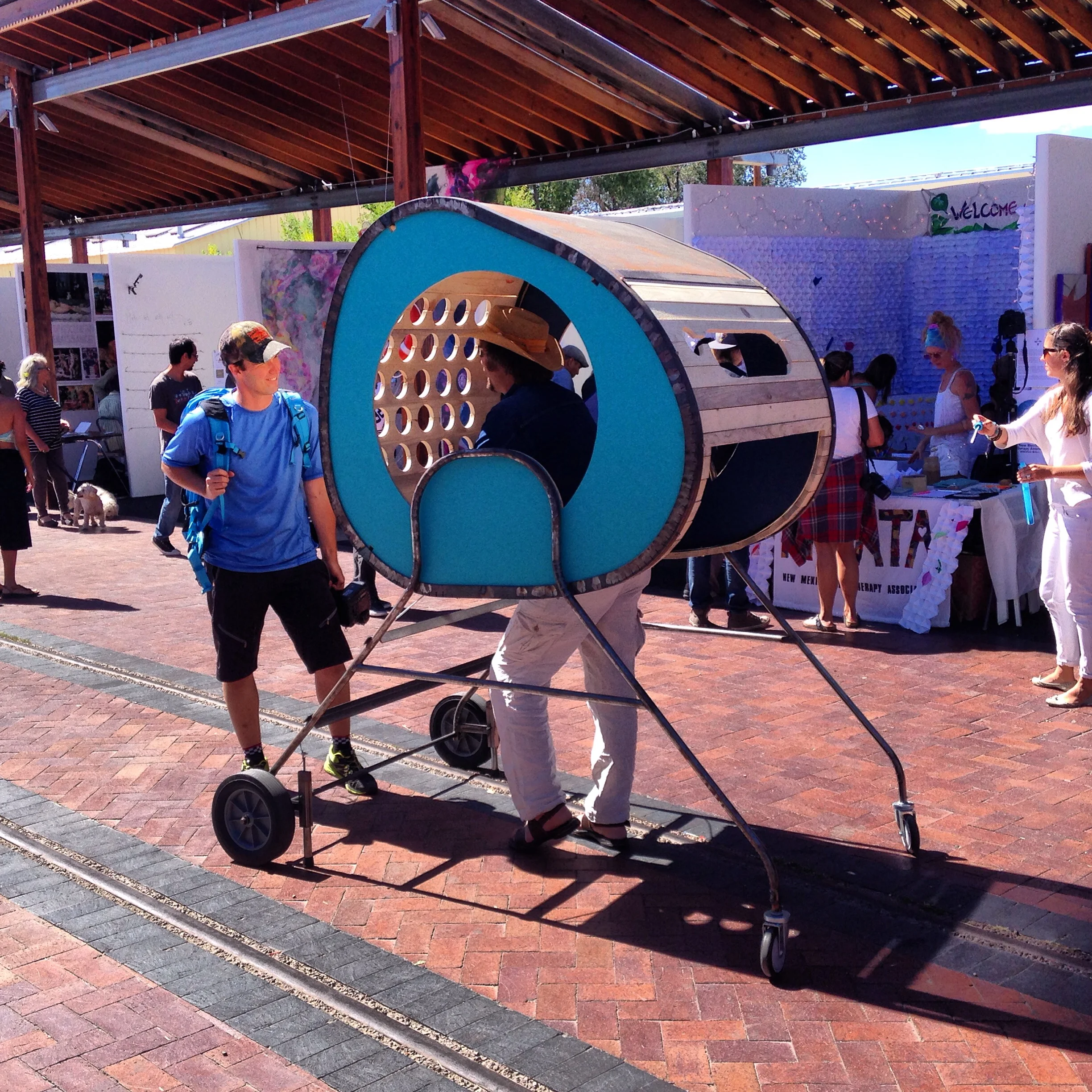   Mobile Event Viewing Apparatus #4,  2015  2015 Aha Festival for Progressive Arts. Santa Fe, NM.&nbsp;    