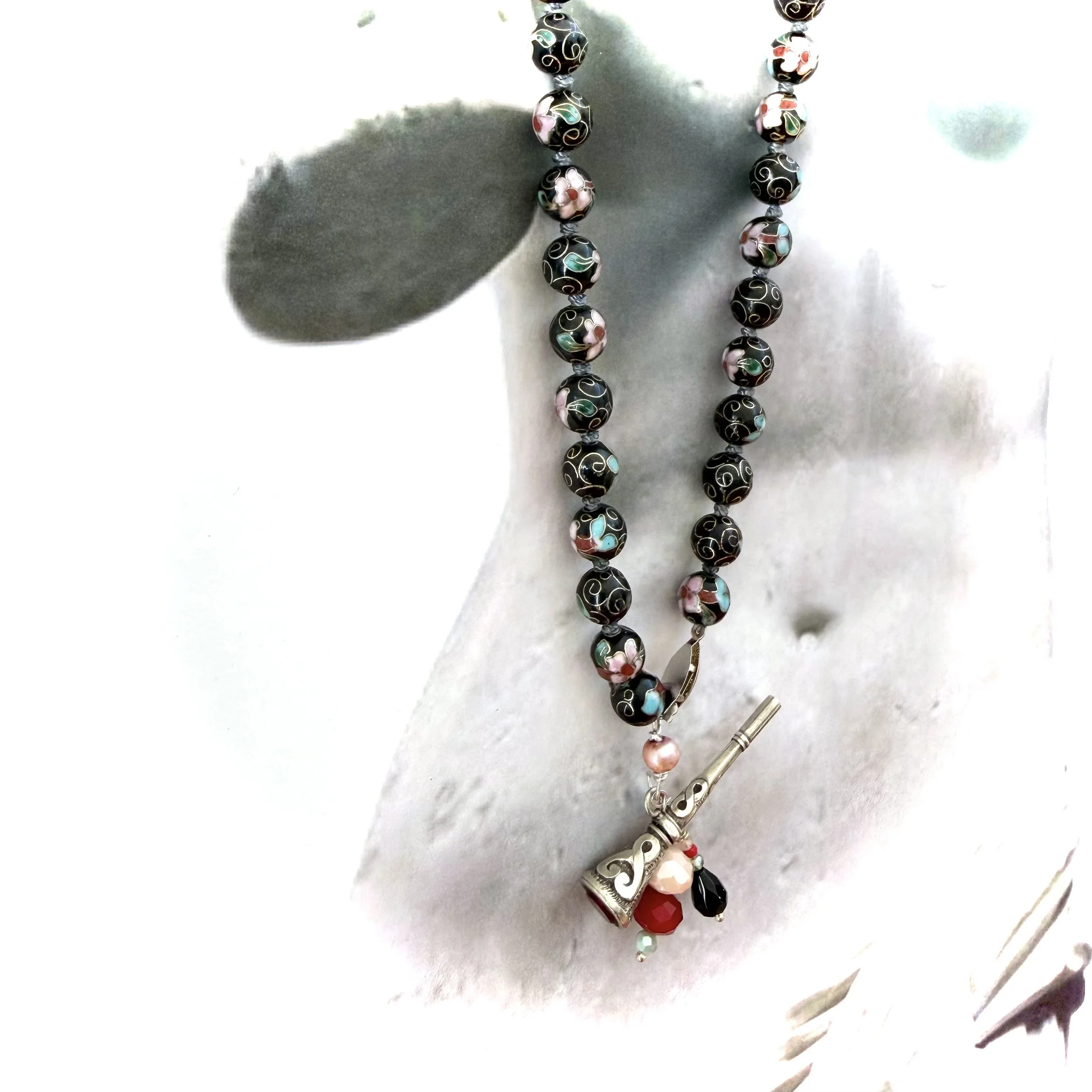 17. Maria Leoni - Vintage Enamel Beads - Necklace