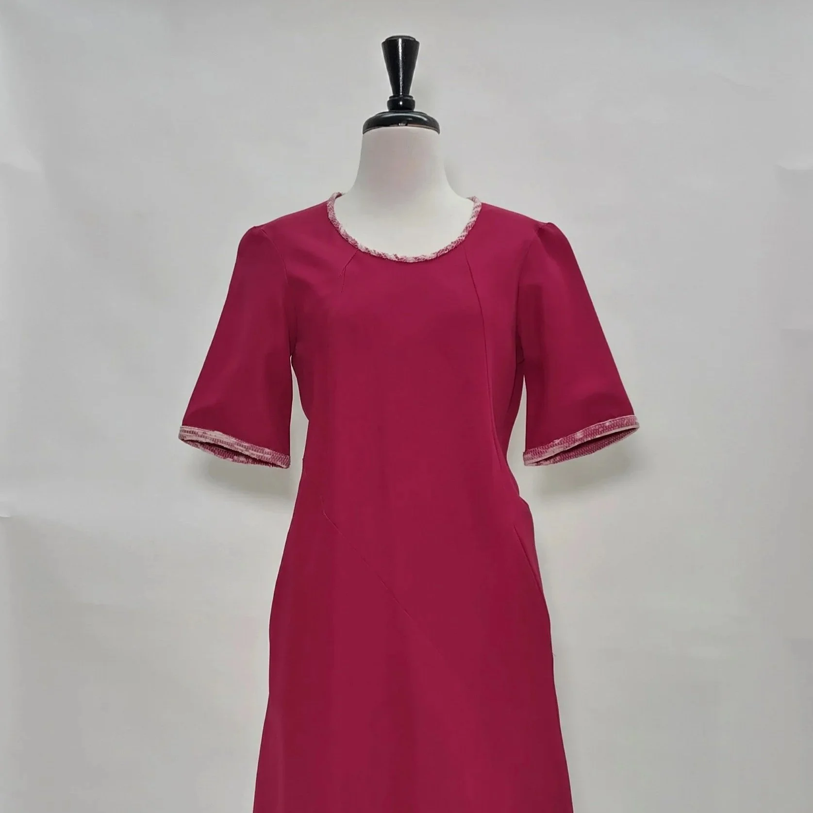 Akira Isogawa - Peneled Bias Dress in Fushsia Pink