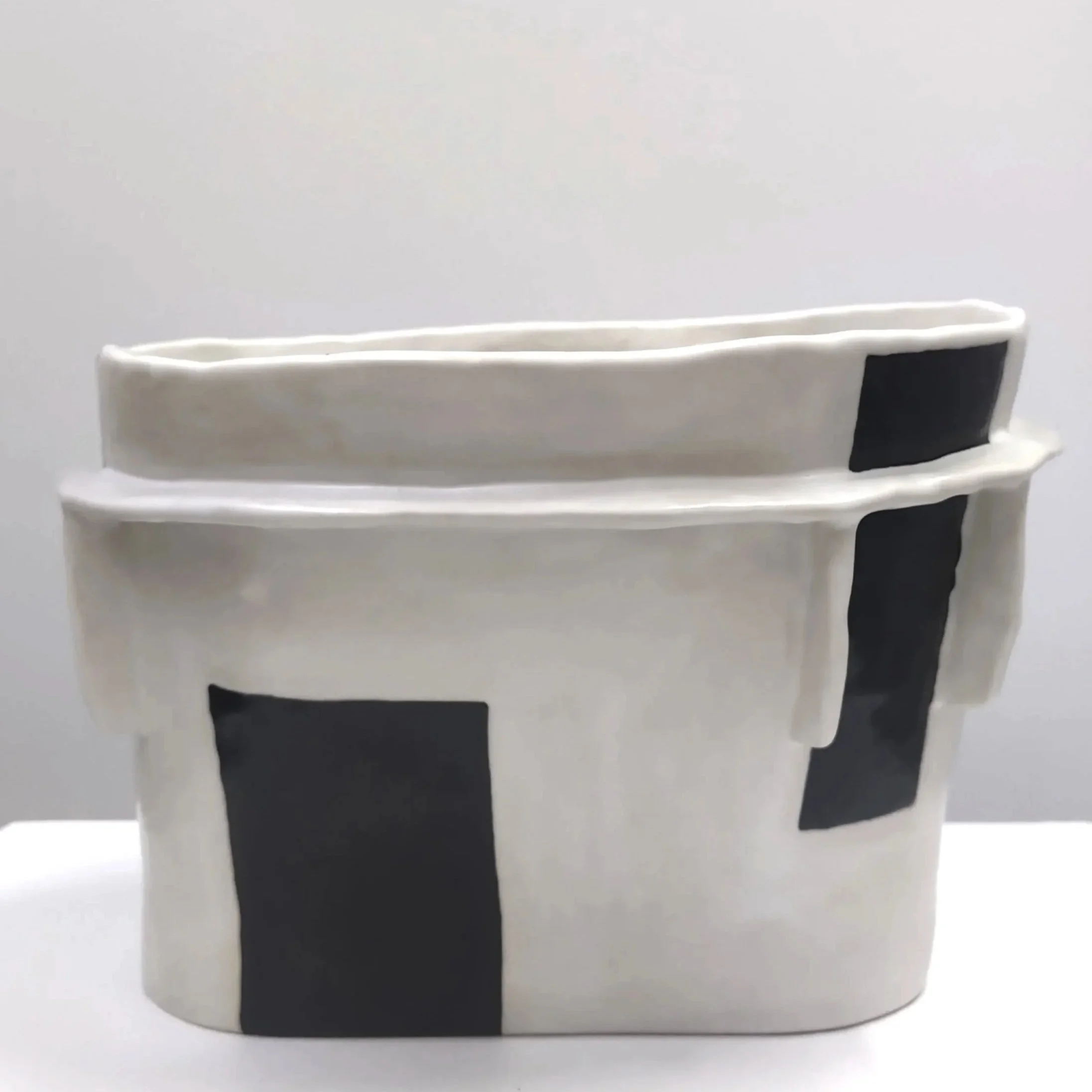 Andrew Plymin - Black and White Vessel with Shelf