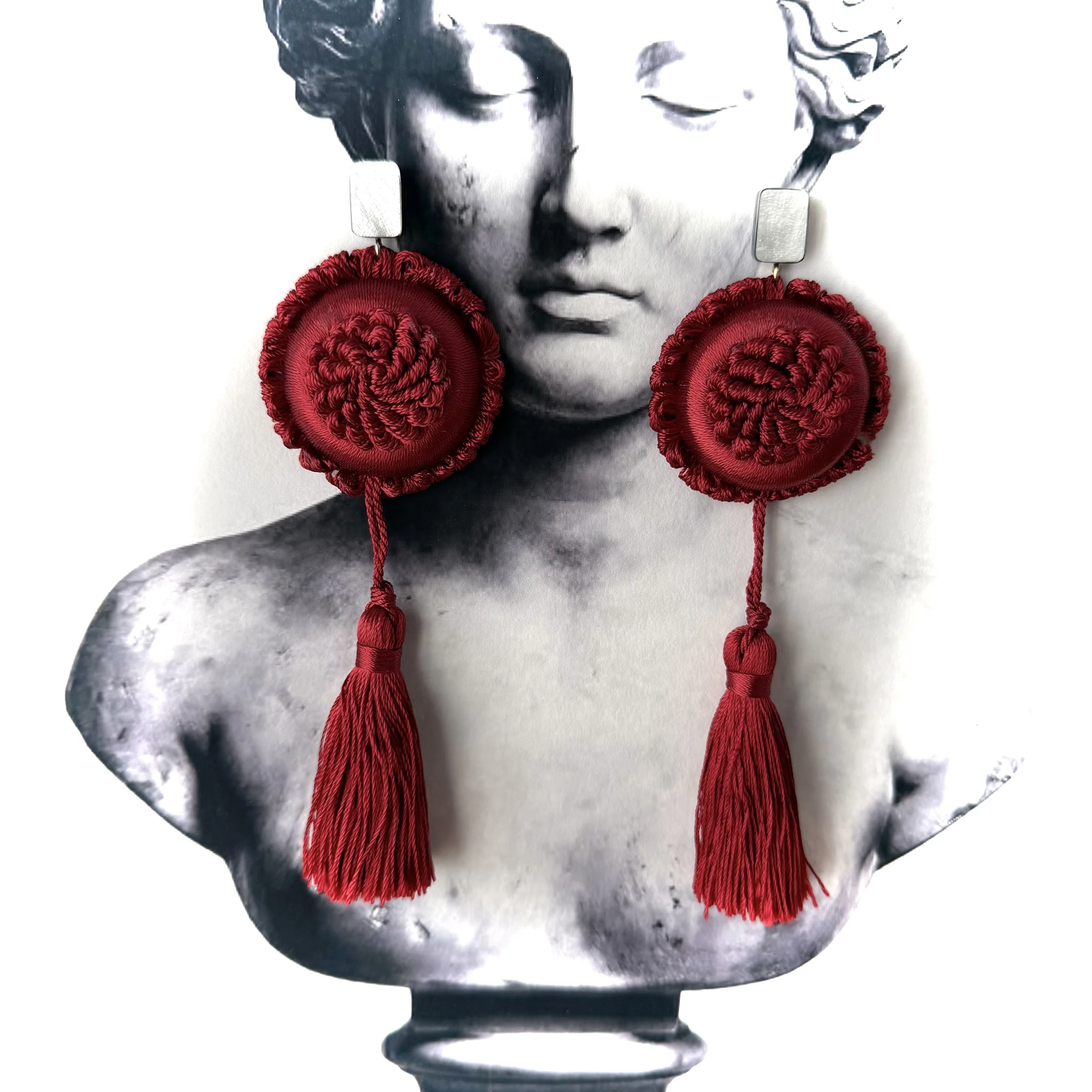 26. Maria Leoni - Venetian Handmade Silk Tassel - Earrings