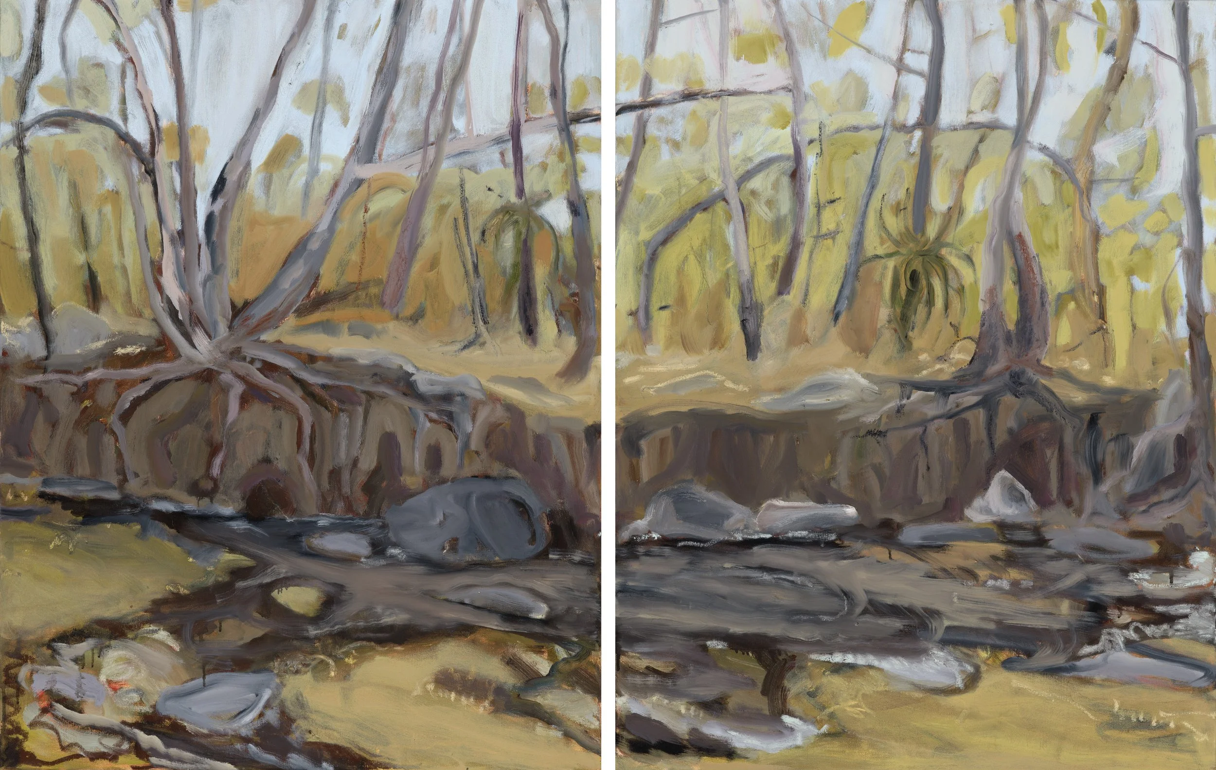 Madeline Sewall - Creekside Understory (Diptych)