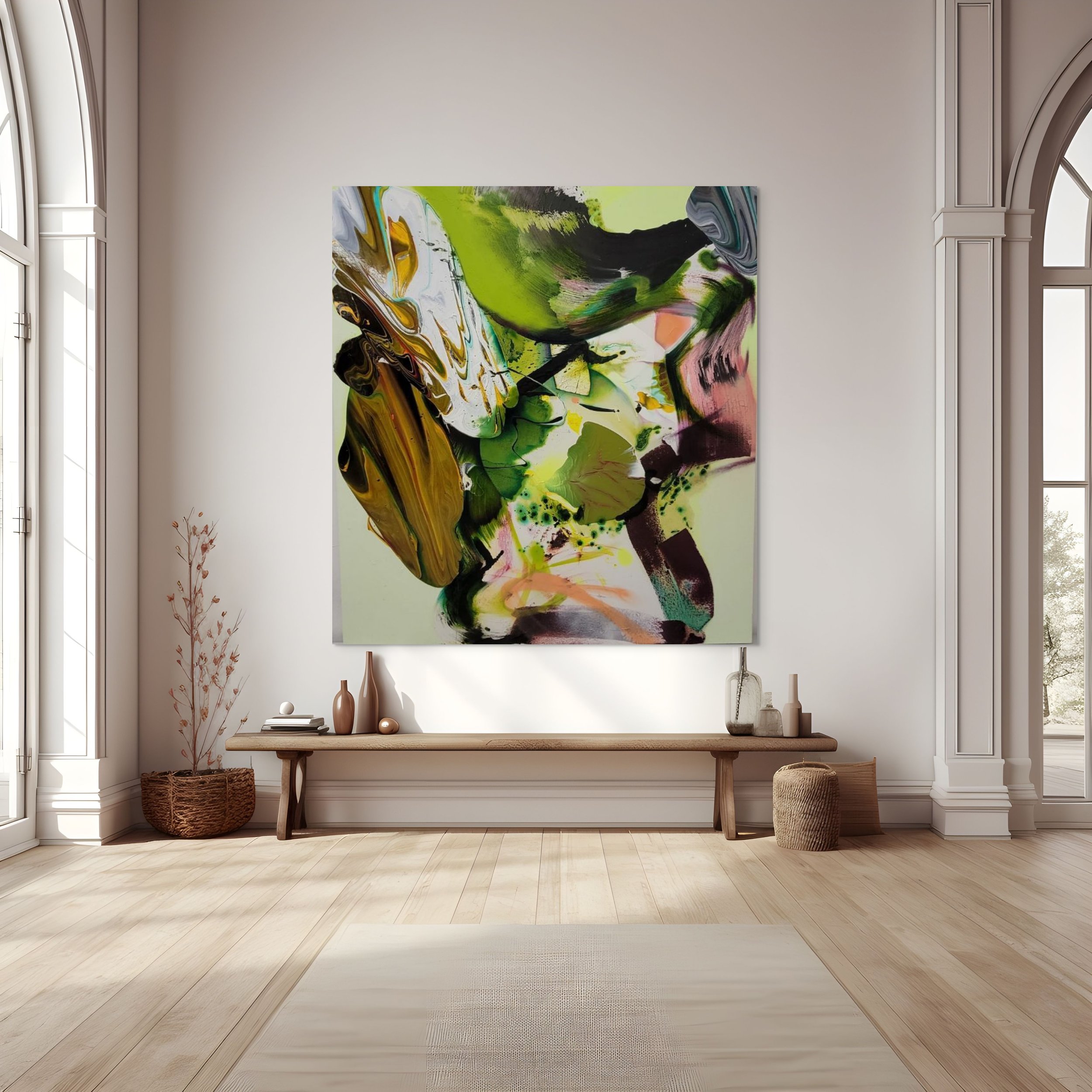 suspended garden - conifer 200 x 180 cm mixed media on canvas 12000.jpg