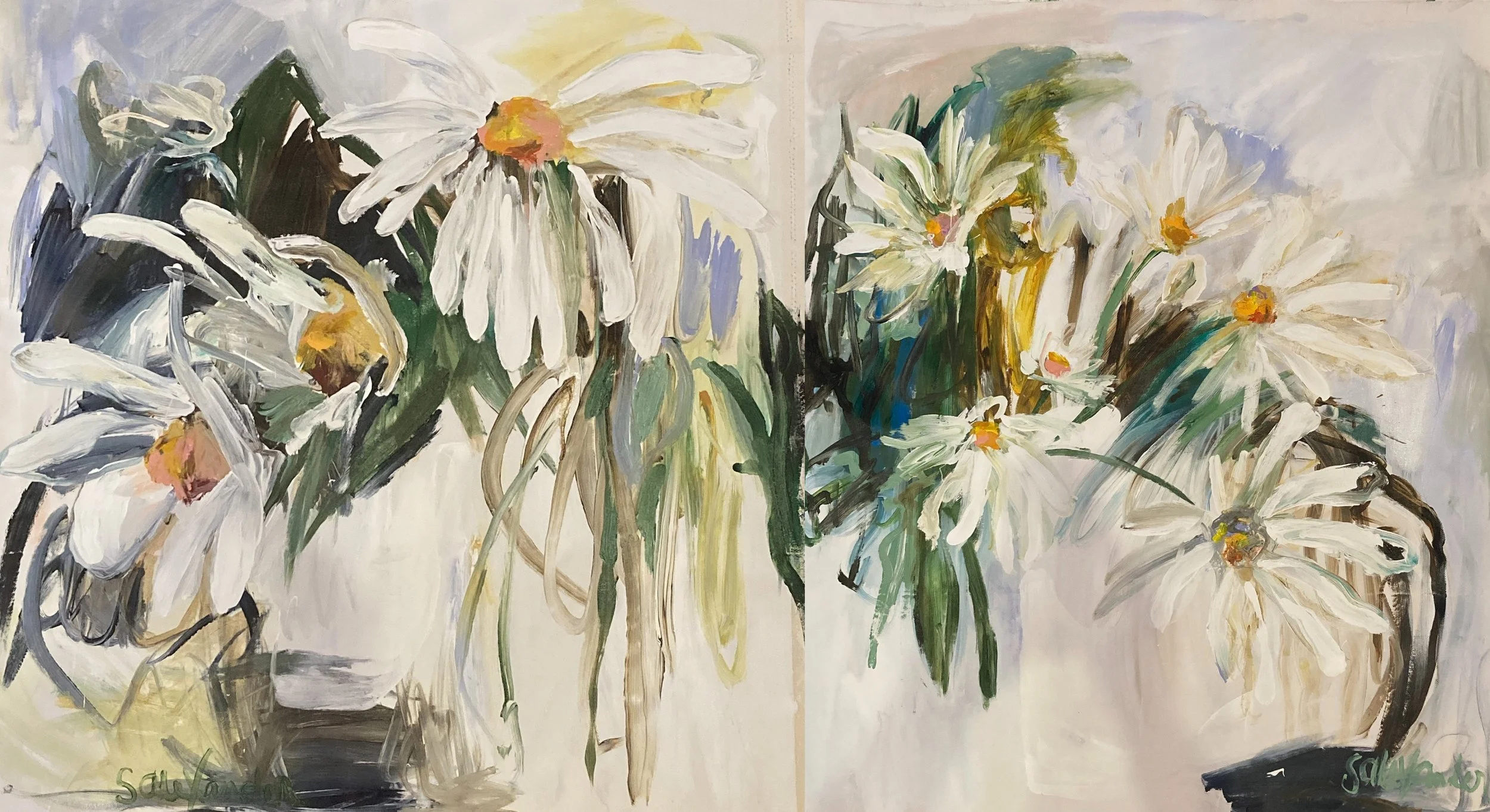 Shani Alexander - Little Bunch of Smiles Diptych