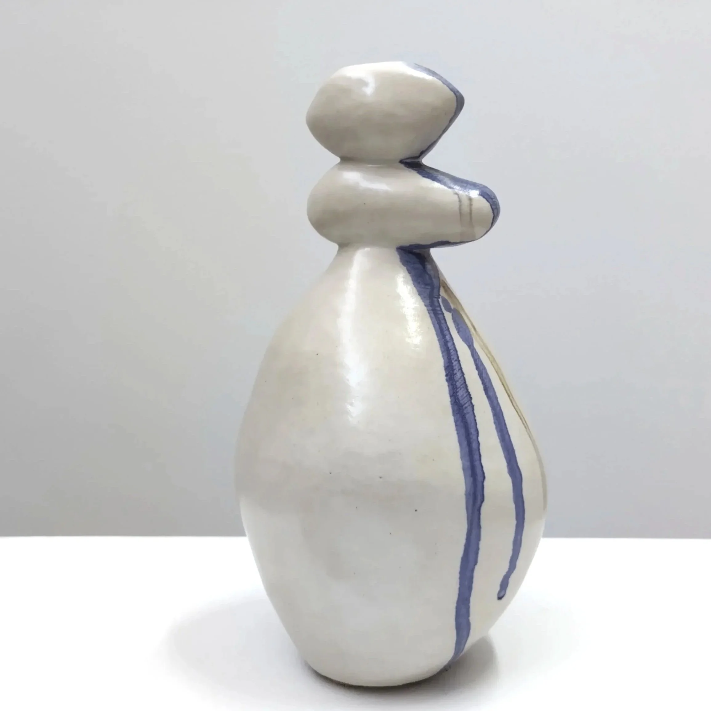 Andrew Plymin - Stacked Blue and White Vase