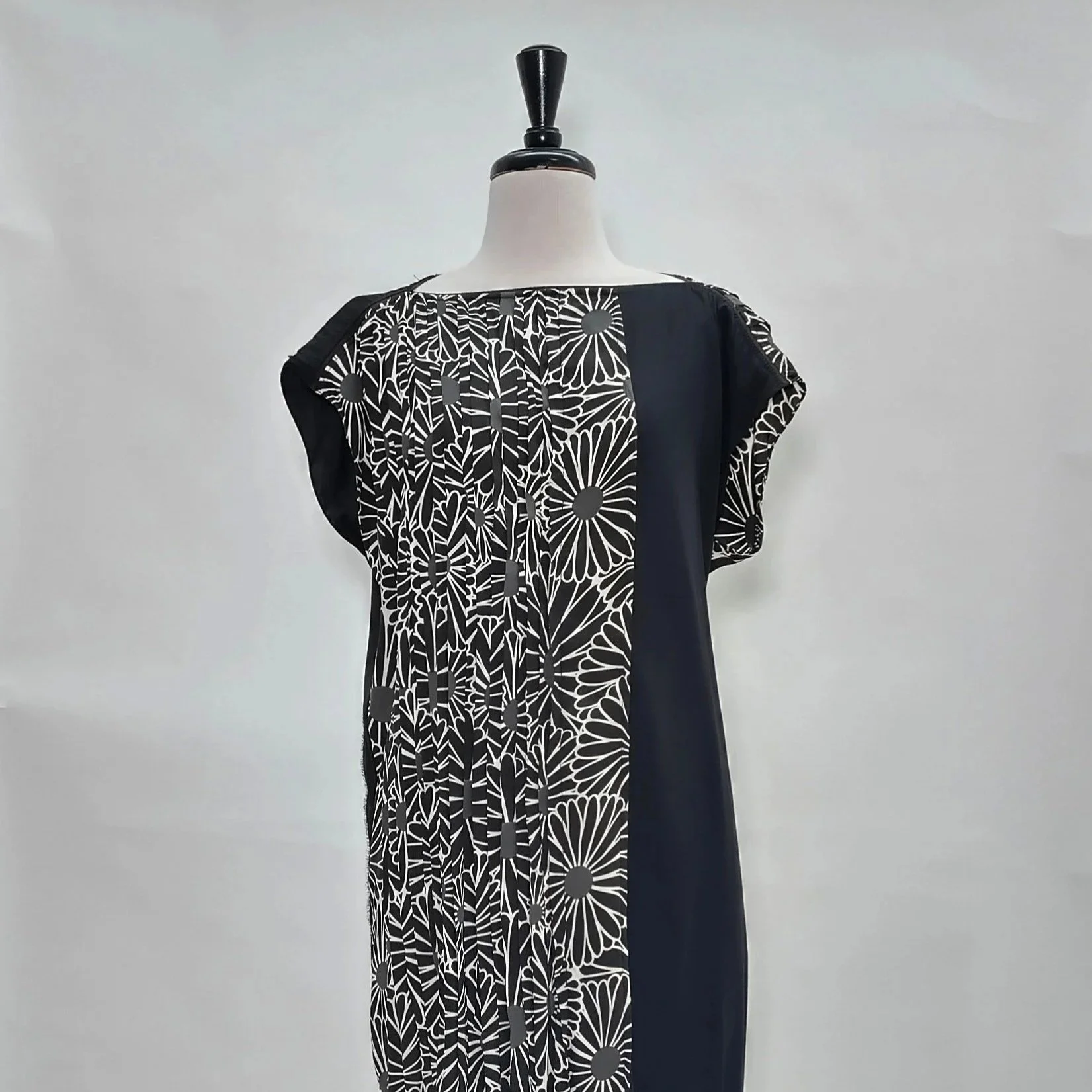 Akira Isogawa - Pleated Slik Crape Dress in Black